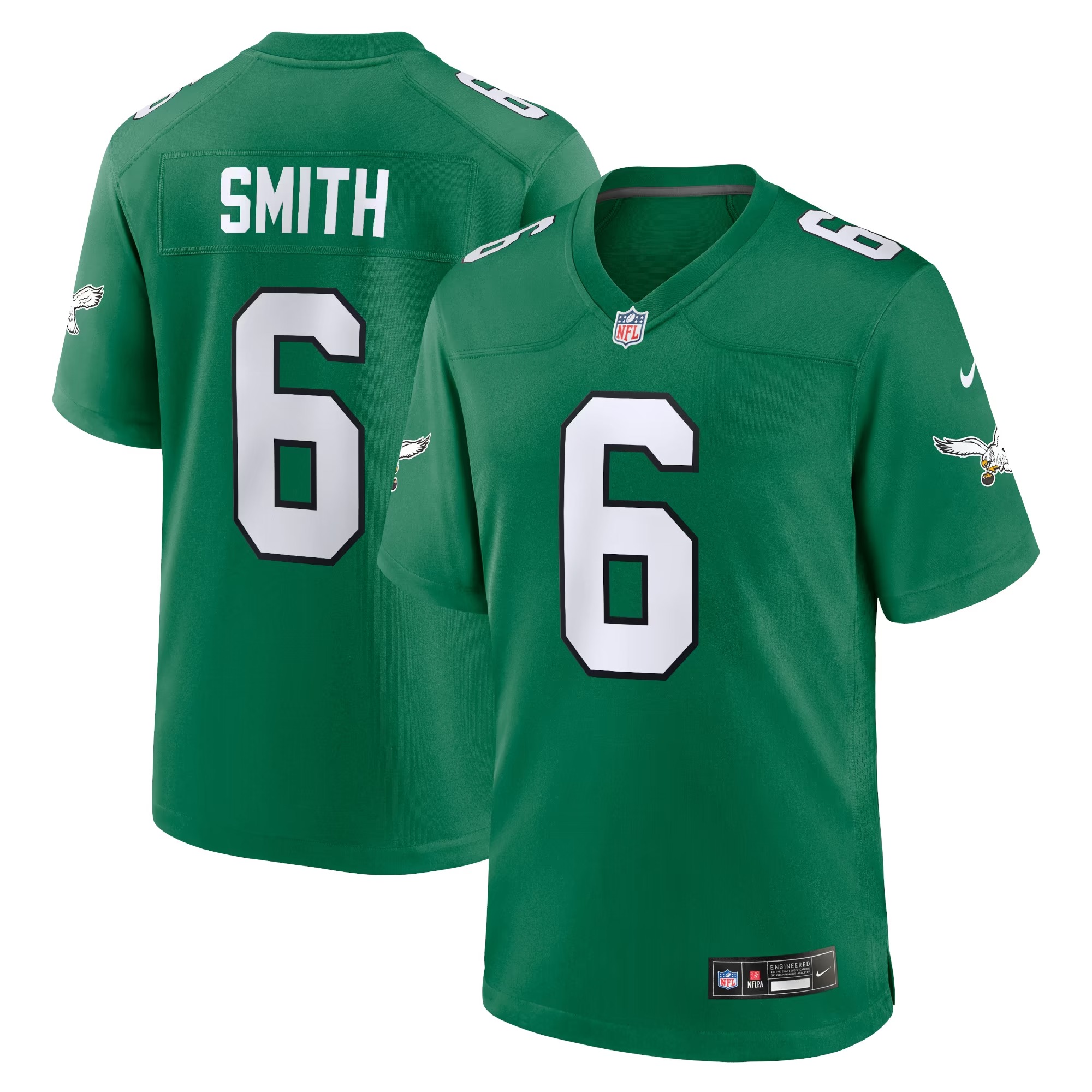 Hunk Wear - DeVonta Smith Philadelphia Eagles Nike Alternate Game Player Jersey - Kelly Green