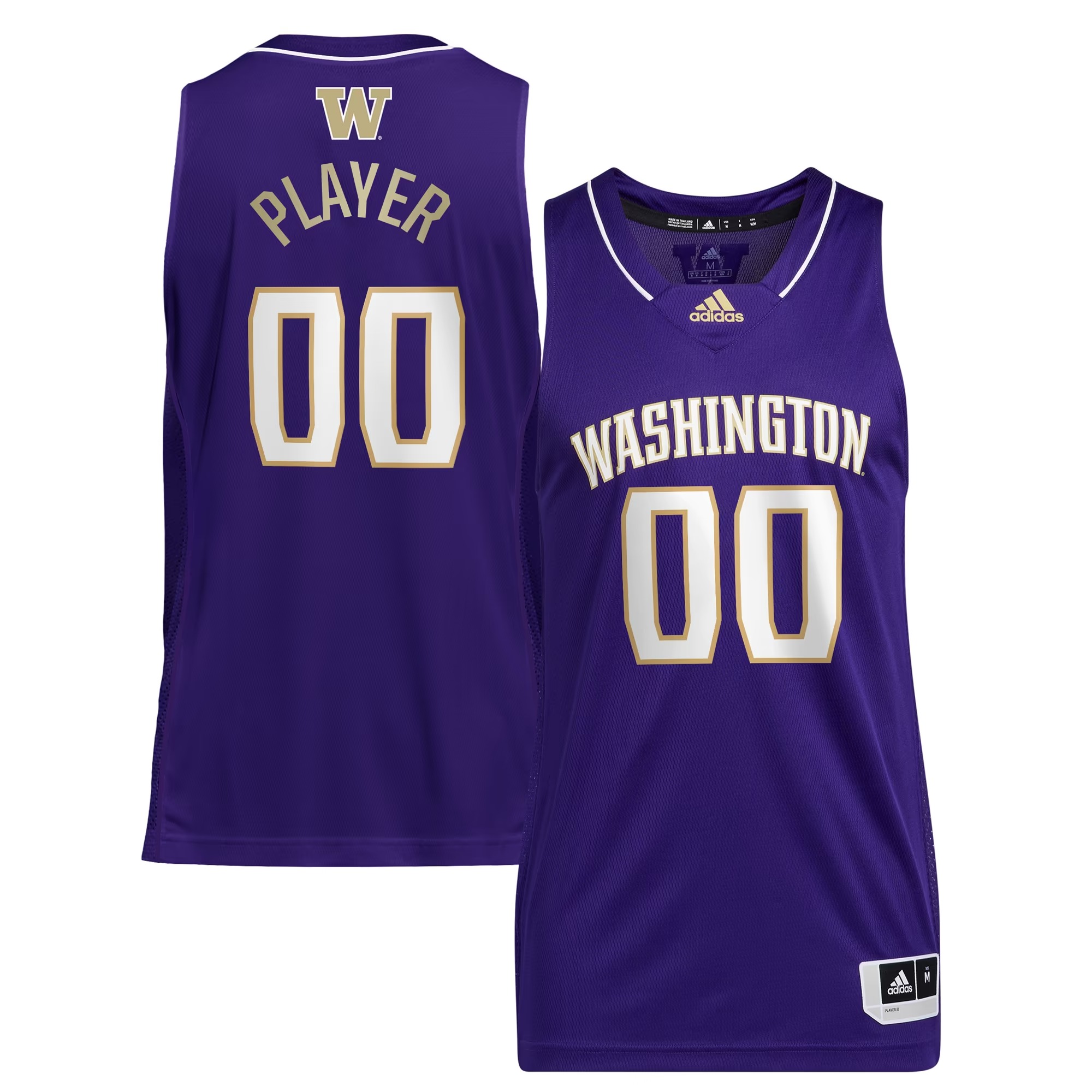 Hunk Wear - Washington Huskies adidas Unisex Pick-A-Player NIL Men's Basketball Jersey - Purple