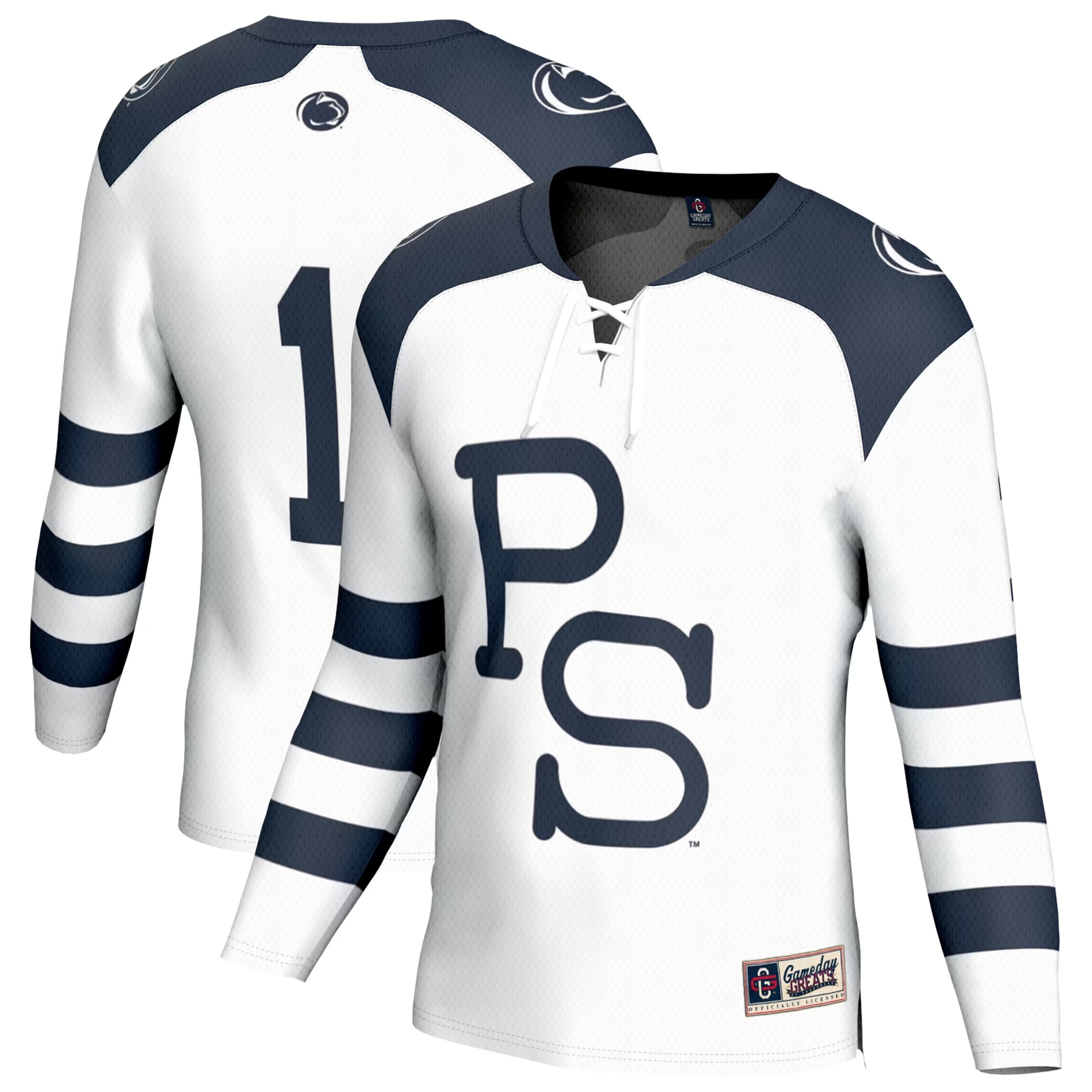 Hunk Wear - #1 Penn State Nittany Lions GameDay Greats Youth Lightweight Hockey Fashion Jersey - White
