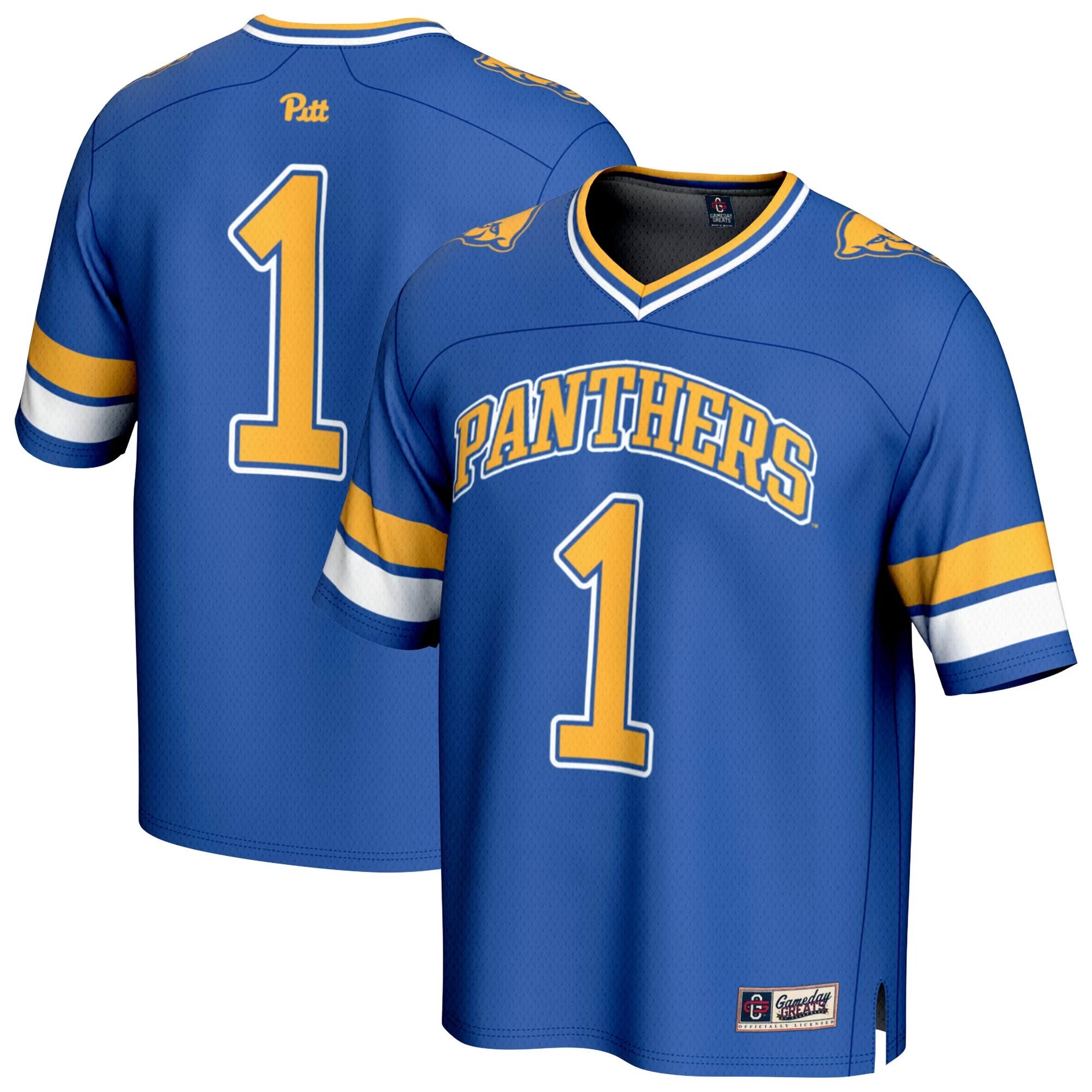 Hunk Wear - #1 Pitt Panthers GameDay Greats Youth Lightweight Collegiate Football Fashion Jersey - Royal
