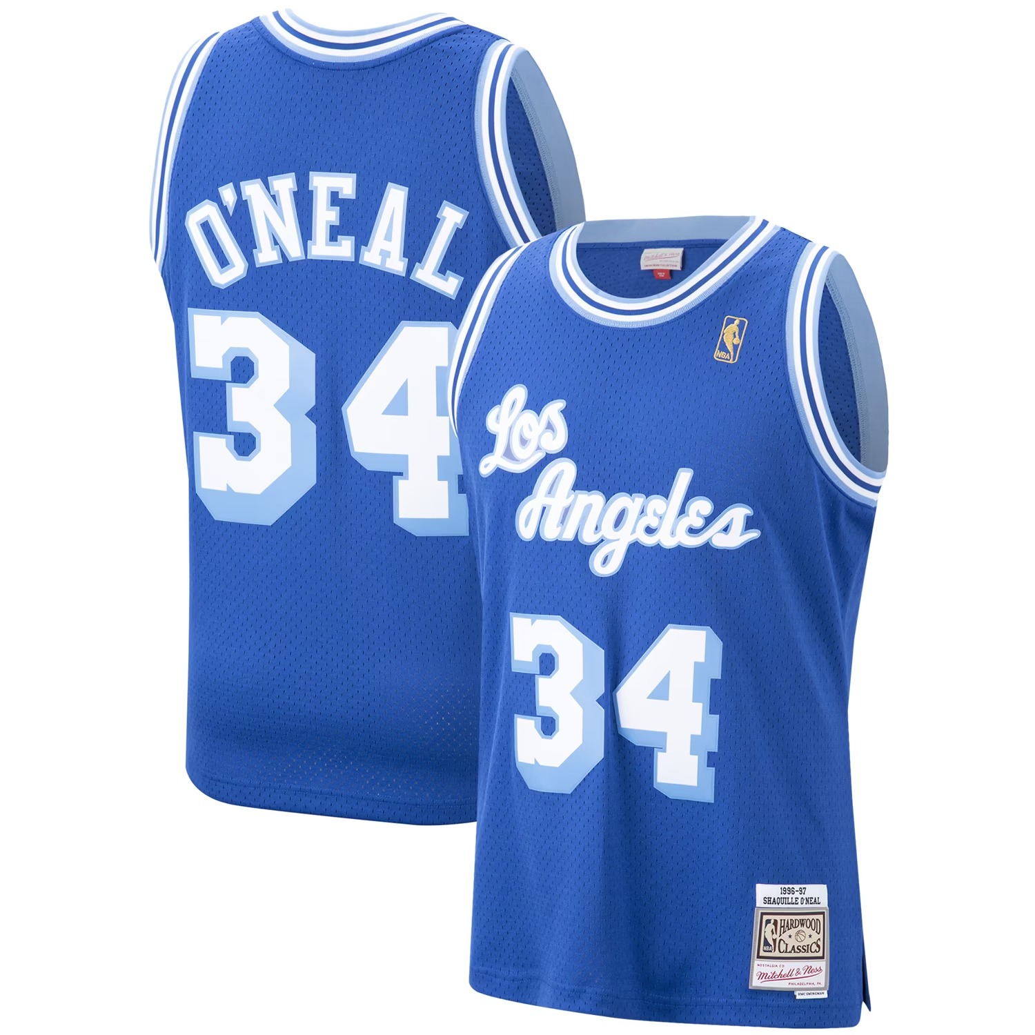 Hunk Wear - Shaquille O'Neal Los Angeles Lakers Mitchell & Ness Hardwood Classics Swingman Jersey - Royal
