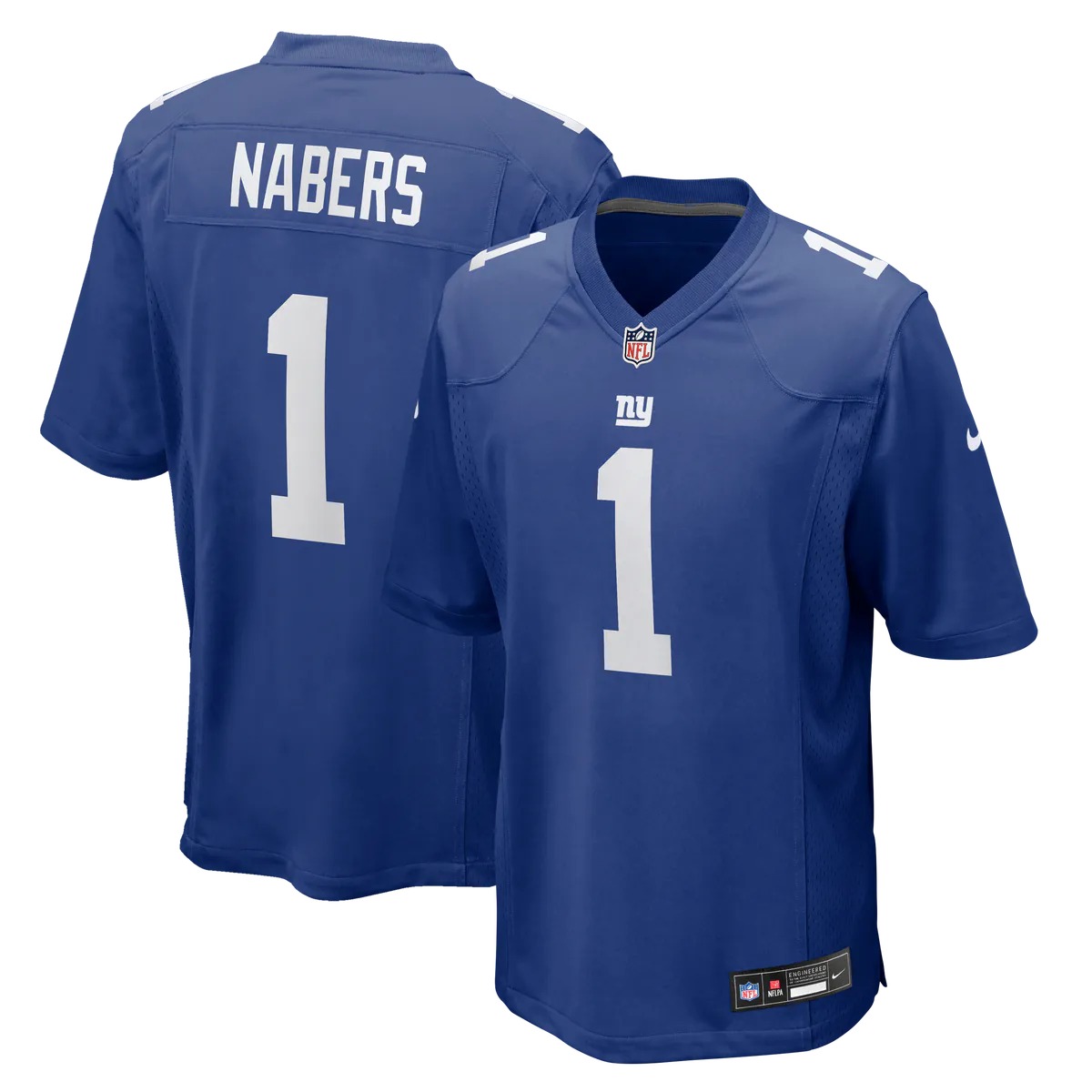 Hunk Wear - Malik Nabers New York Giants Nike Player Game Jersey - Royal