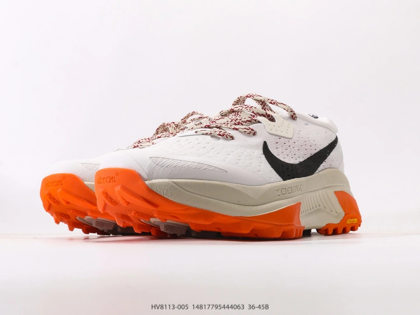 Nike Trail Running Shoes White Orange Black Swoosh HV8113