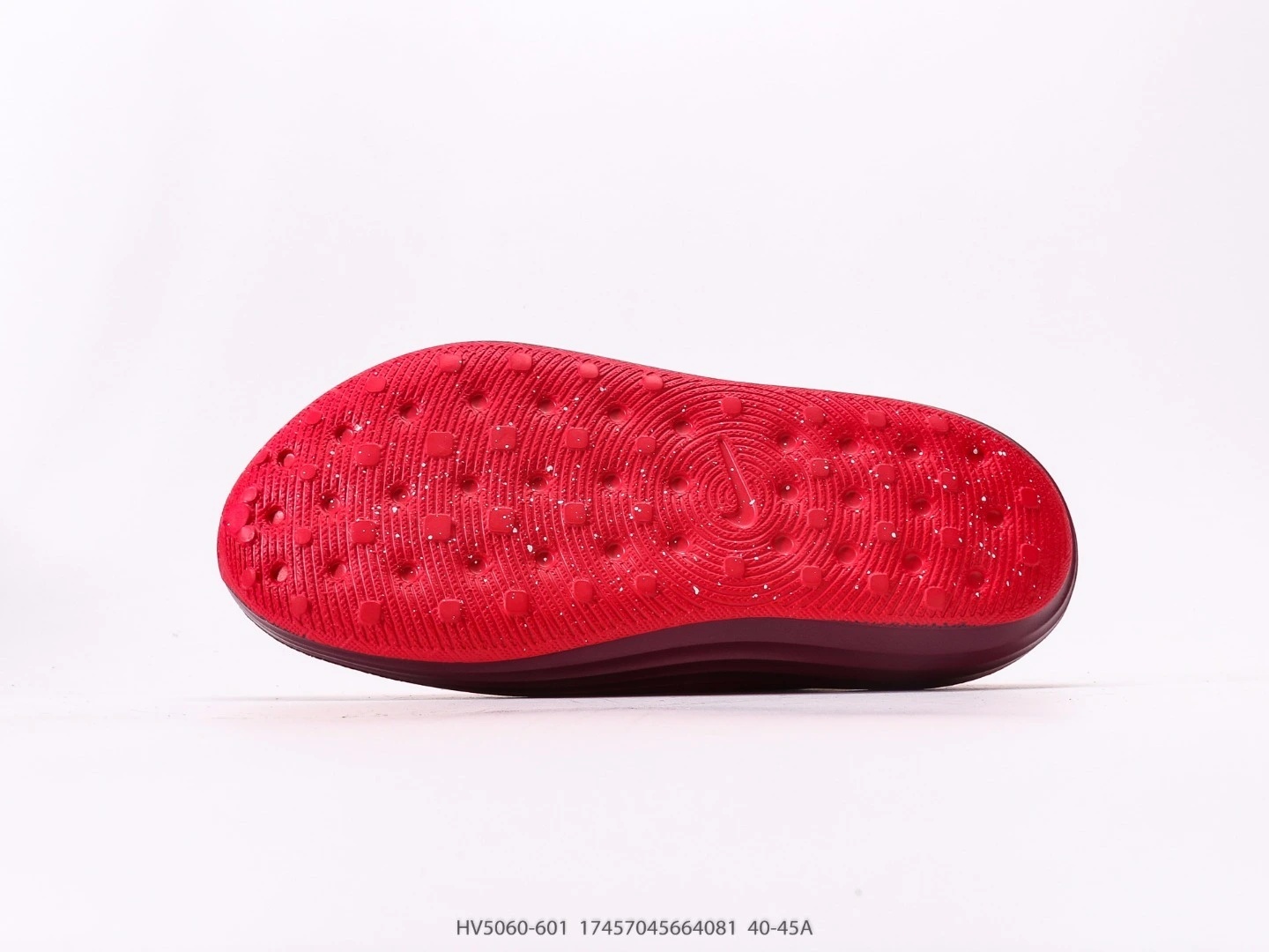 Nike Clogs Red Rubber Slip-On Ridged Design HV5060