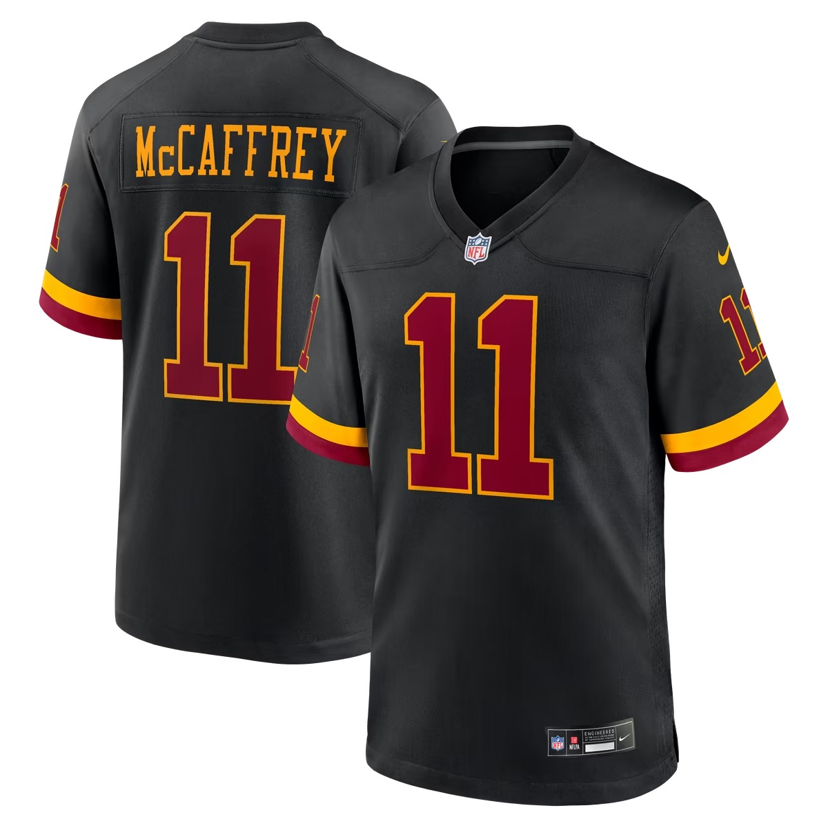 Hunk Wear - Luke McCaffrey Washington Commanders Nike Hail Raiser Alternate Game Jersey - Black