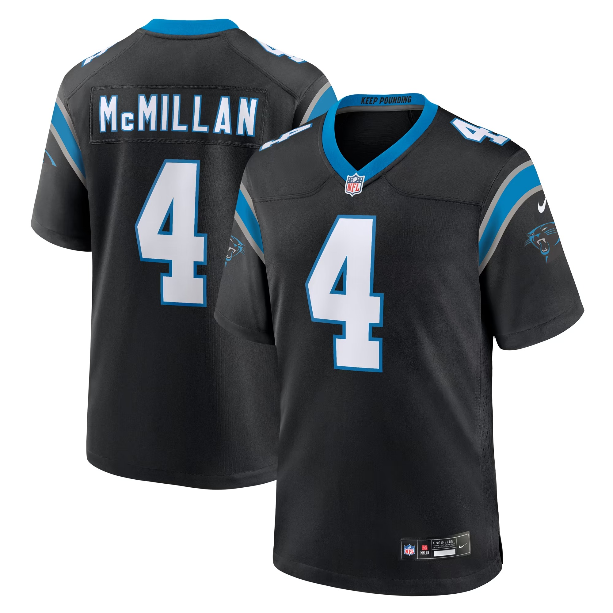 Hunk Wear - Tetairoa McMillan Carolina Panthers Nike Team Game Jersey - Black