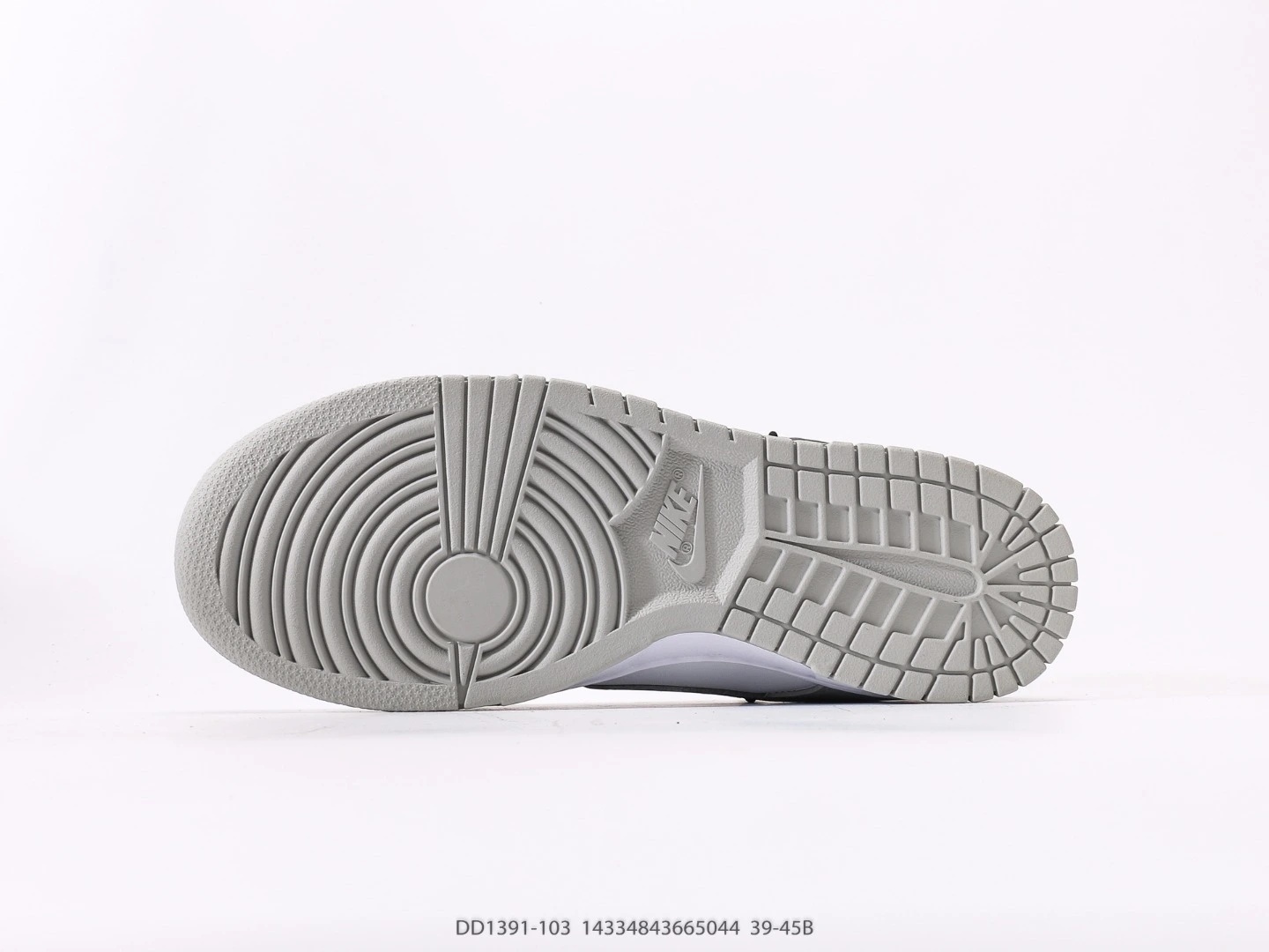 Nike Dunk Low Grey White Leather Sneakers DD1391-103