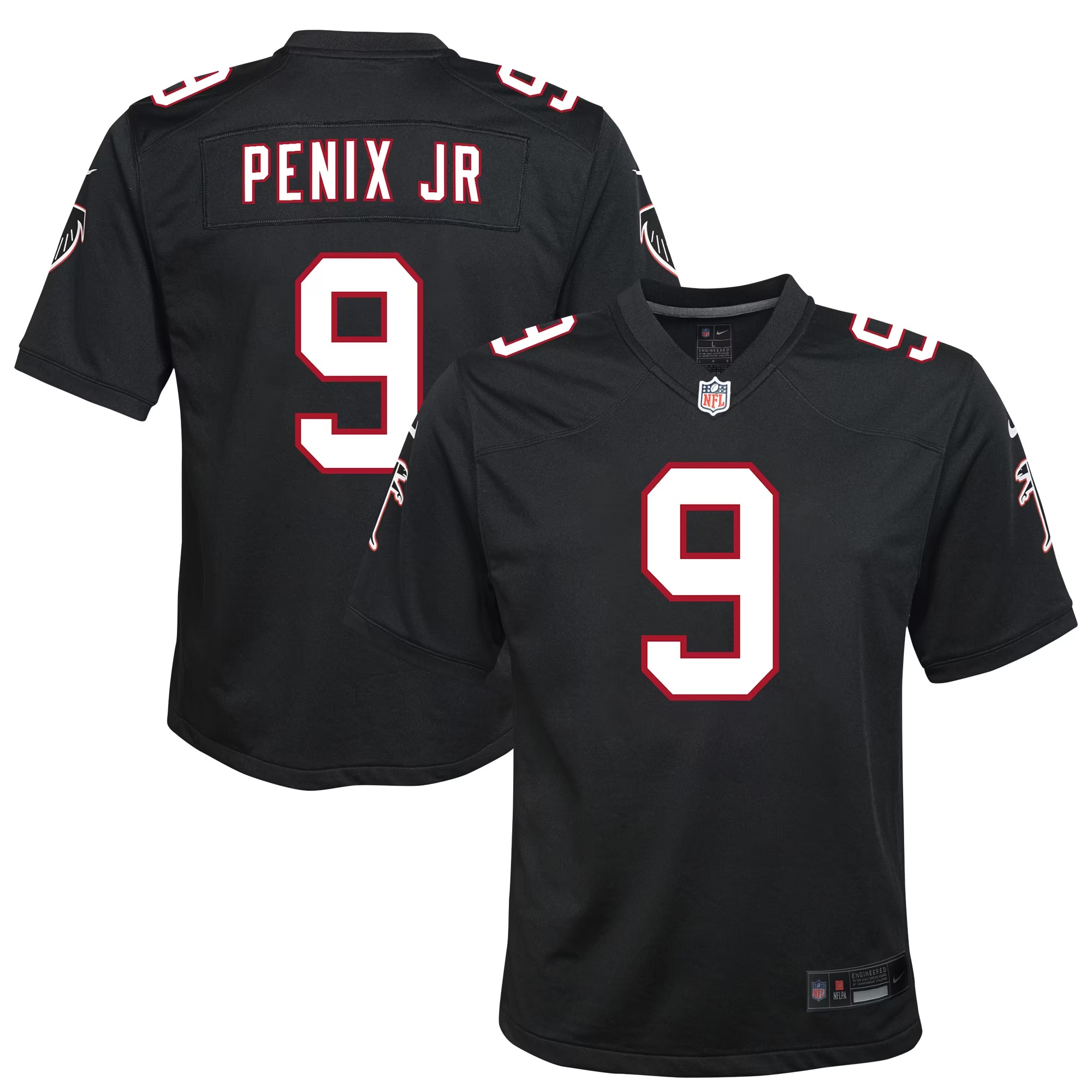 Hunk Wear - Michael Penix Jr. Atlanta Falcons Nike Youth Alternate Game Jersey - Black