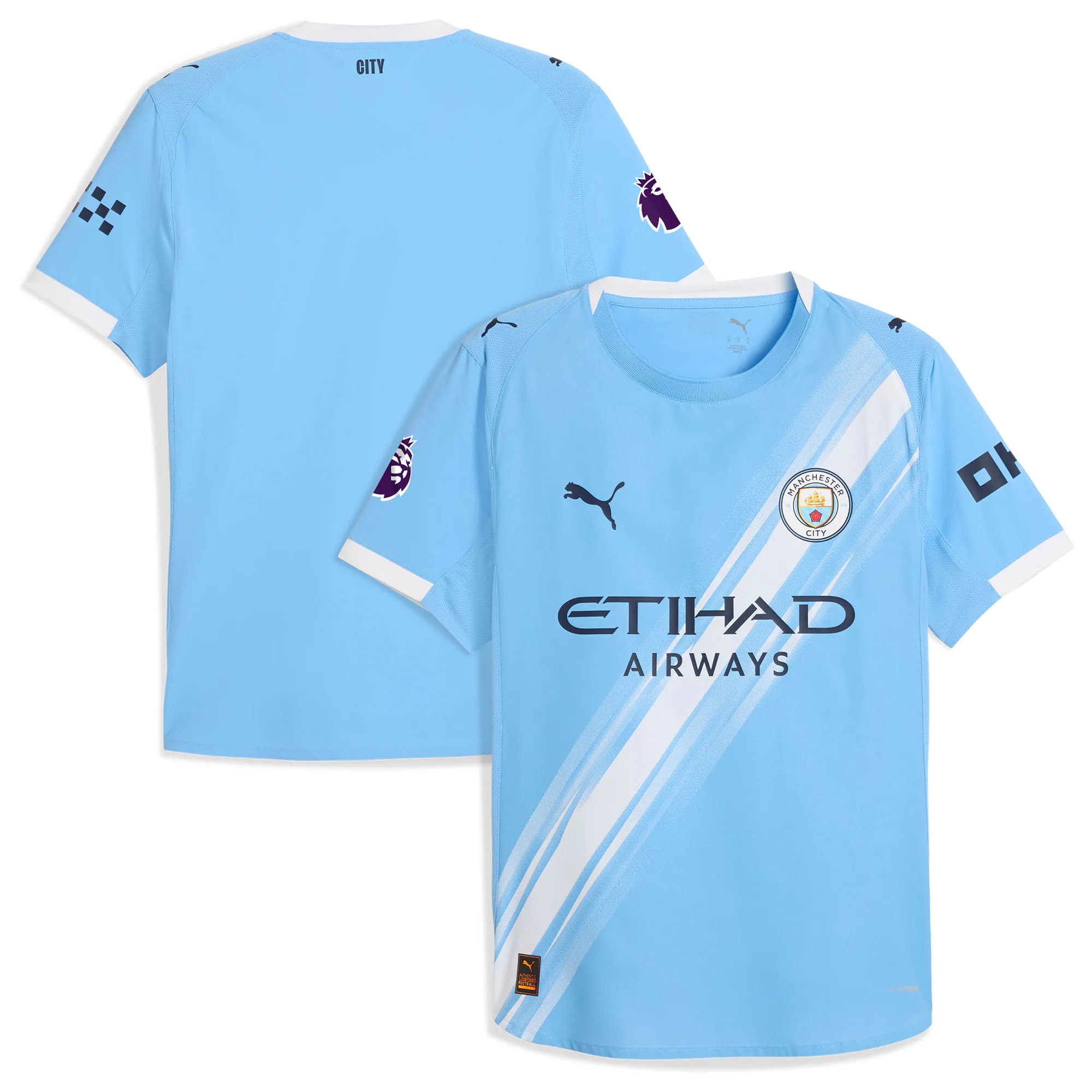 Hunk Wear - Manchester City Puma 2025_26 Home Authentic Jersey - Sky Blue