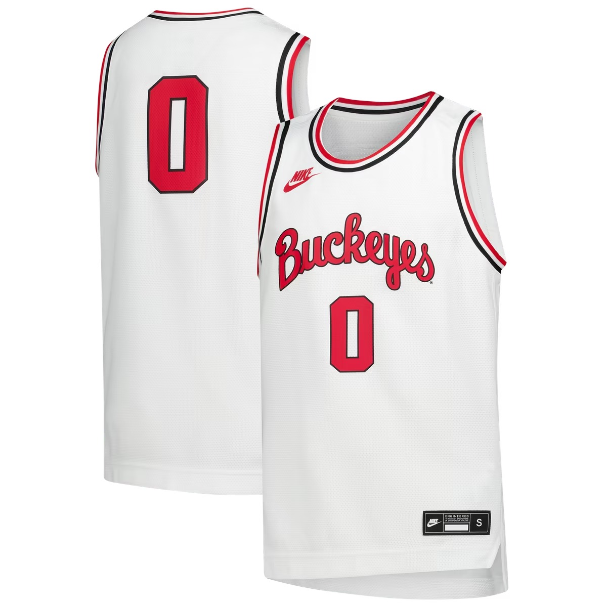 Hunk Wear - Ohio State Buckeyes Nike Youth Replica Basketball Jersey - White