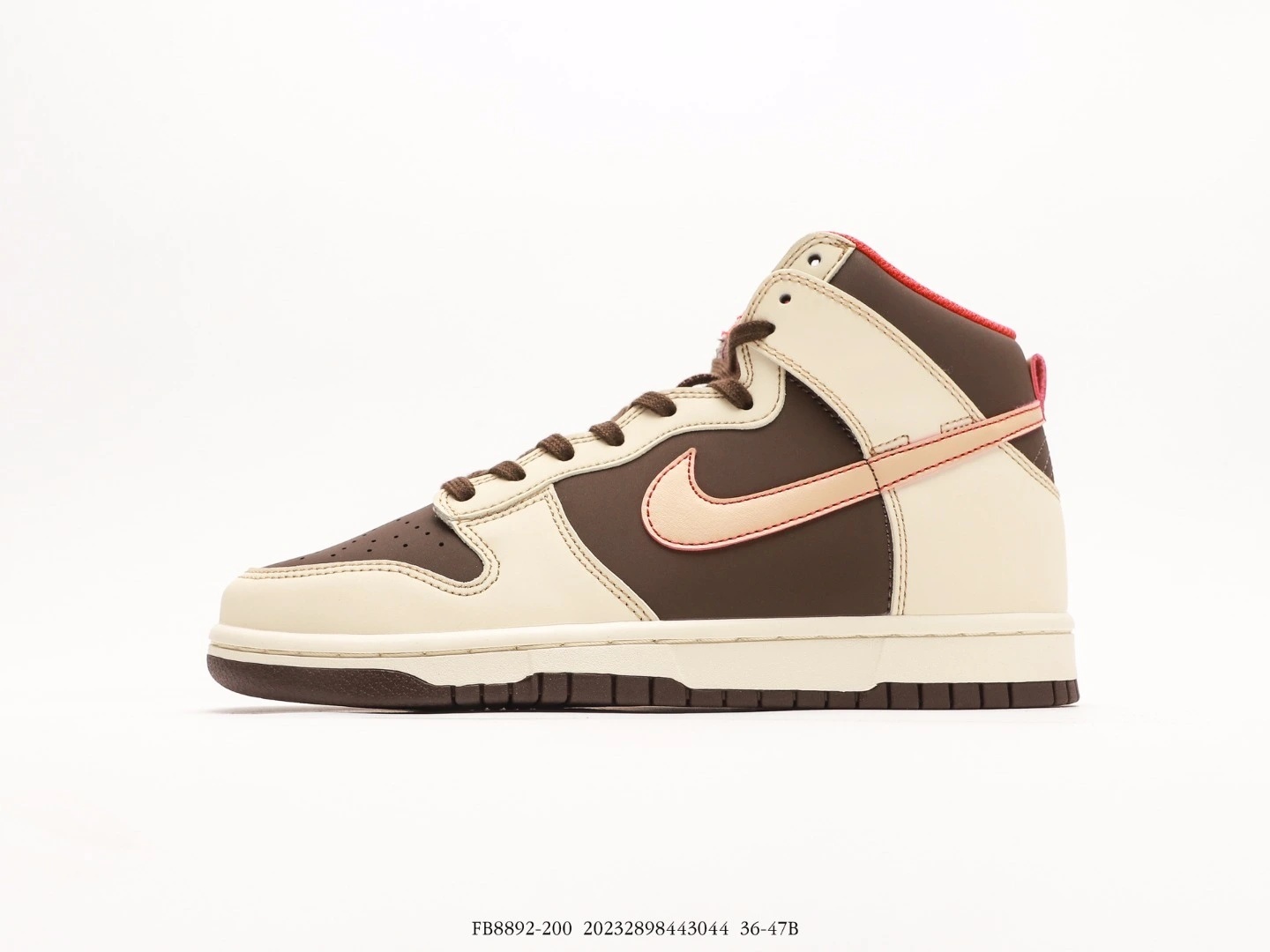 Nike Dunk High Top Cream Brown Sneakers FB8892-200