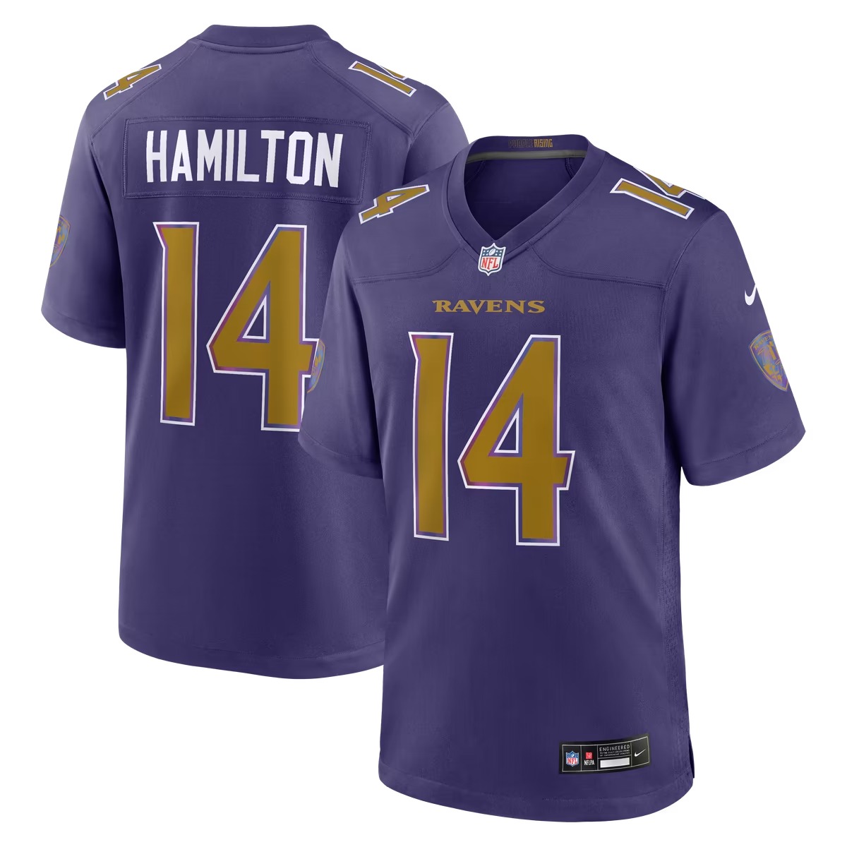 Hunk Wear - Kyle Hamilton Baltimore Ravens Nike Alternate Game Jersey - Purple