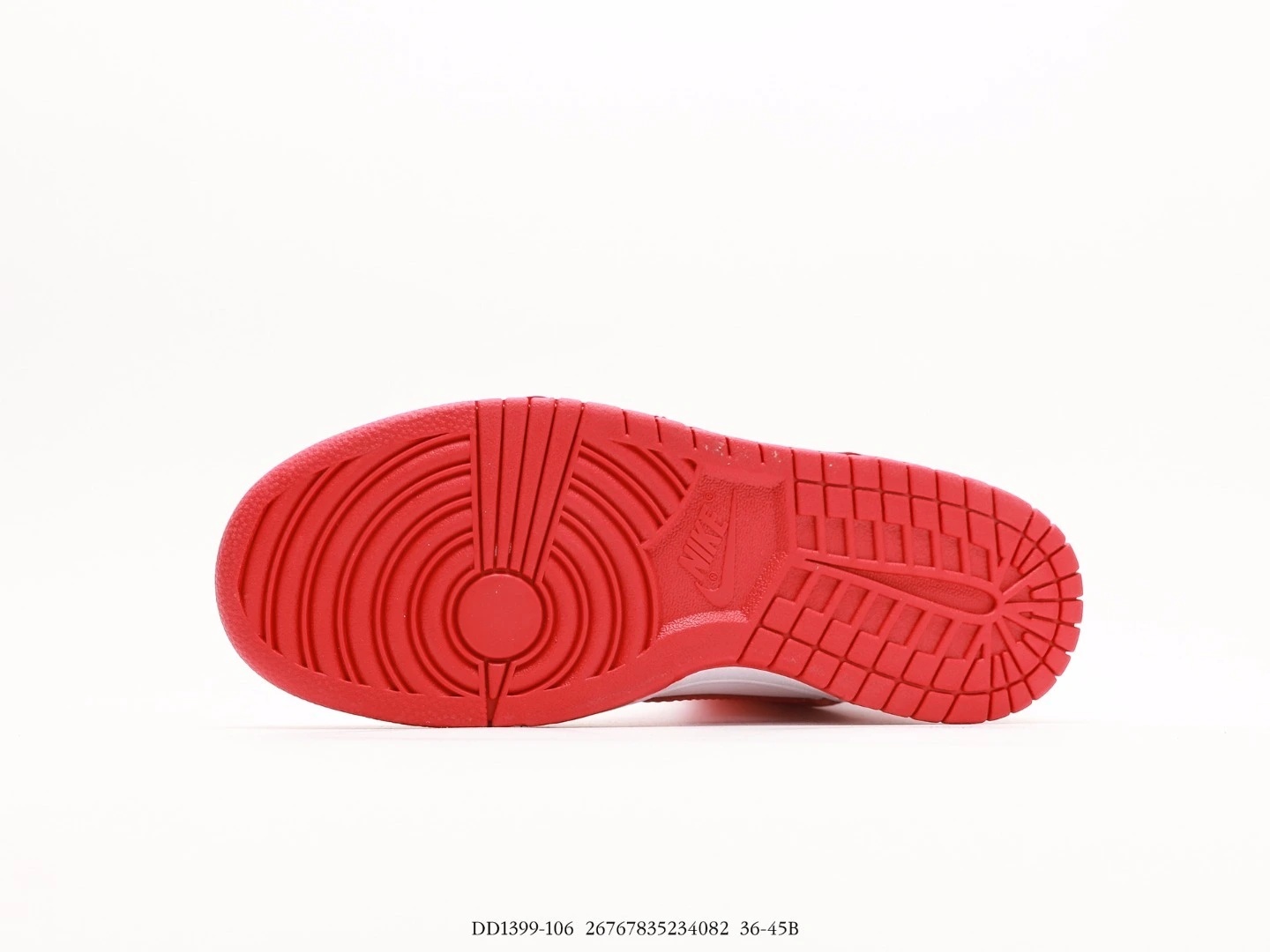Nike Dunk High Top Sneakers Red White Leather DD1399-106