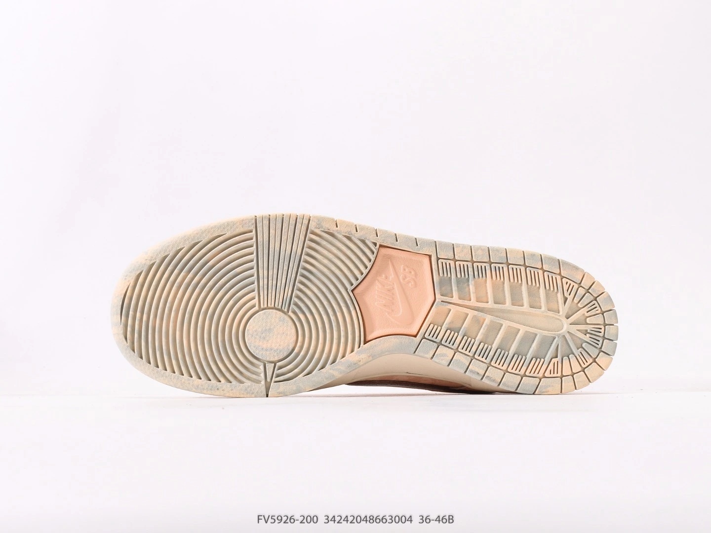 Nike SB Dunk Low Peach Suede Tan Leather Low Top Sneakers FV5926-200