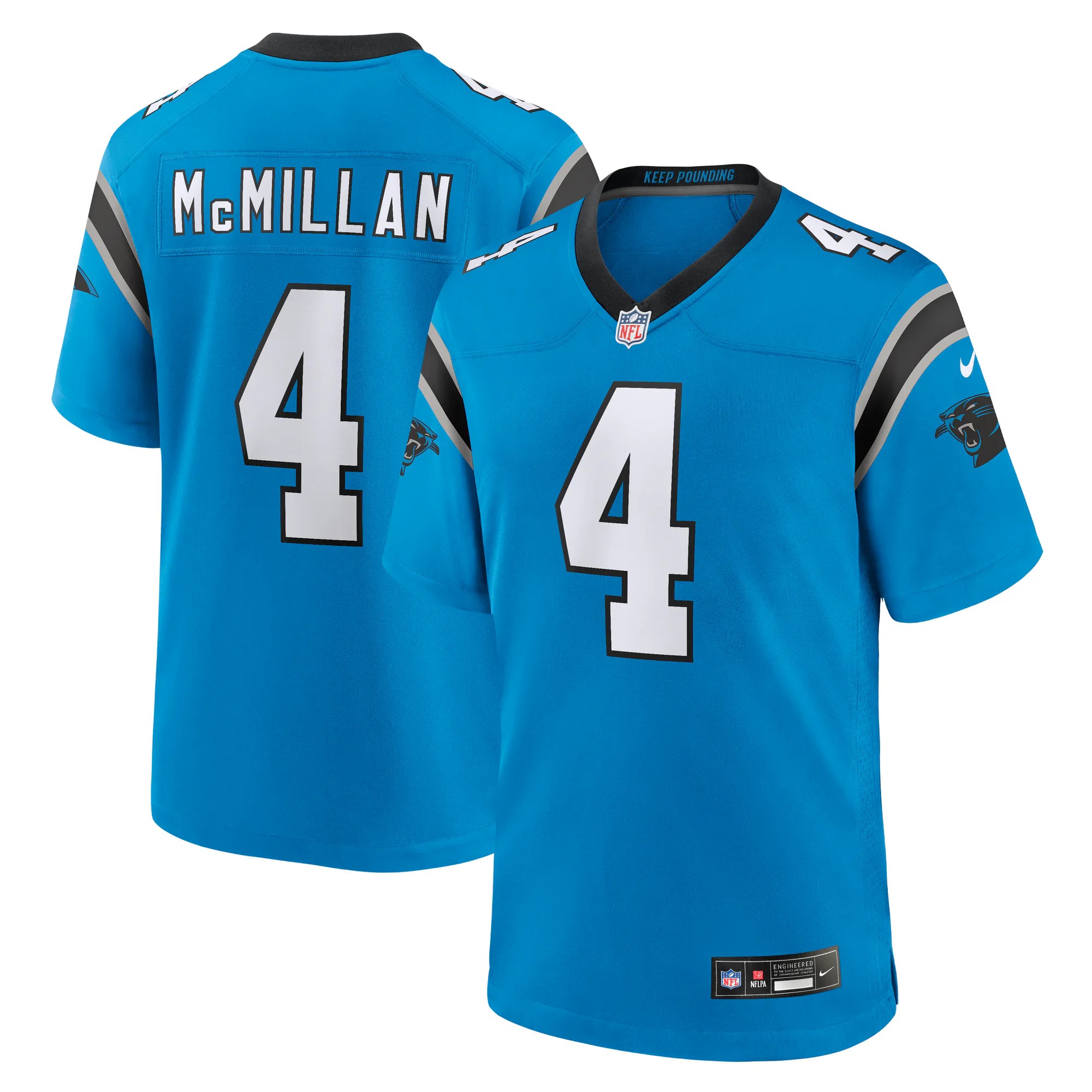 Hunk Wear - Tetairoa McMillan Carolina Panthers Nike Alternate Game Jersey - Blue