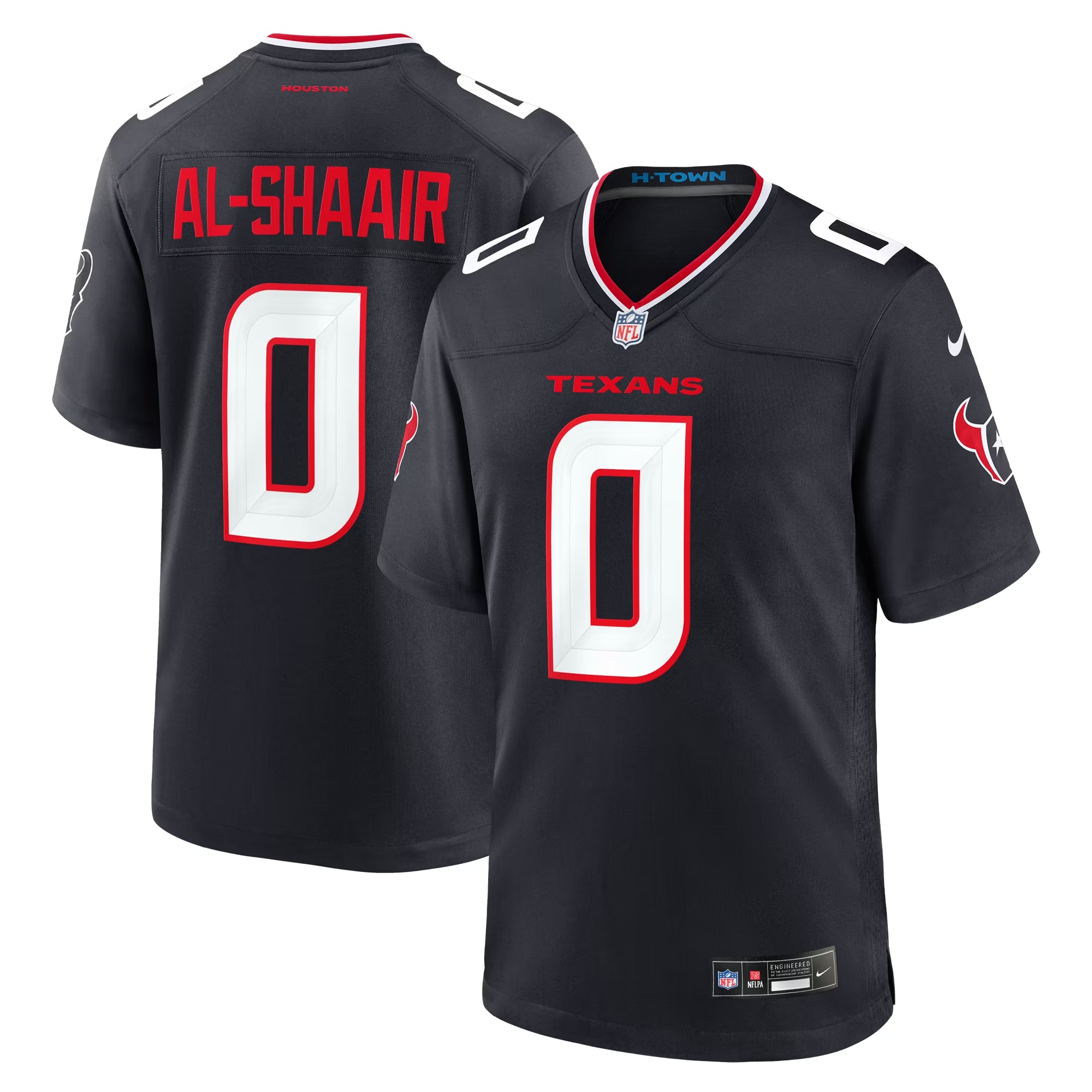 Hunk Wear - Azeez Al-Shaair Houston Texans Nike Team Game Jersey - Navy