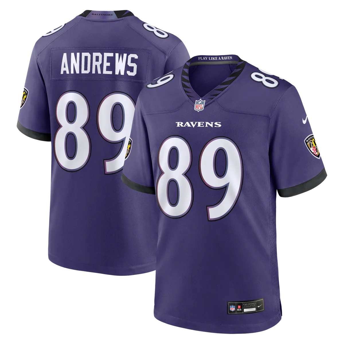 Hunk Wear - Mark Andrews Baltimore Ravens Nike Team Game Jersey - Purple