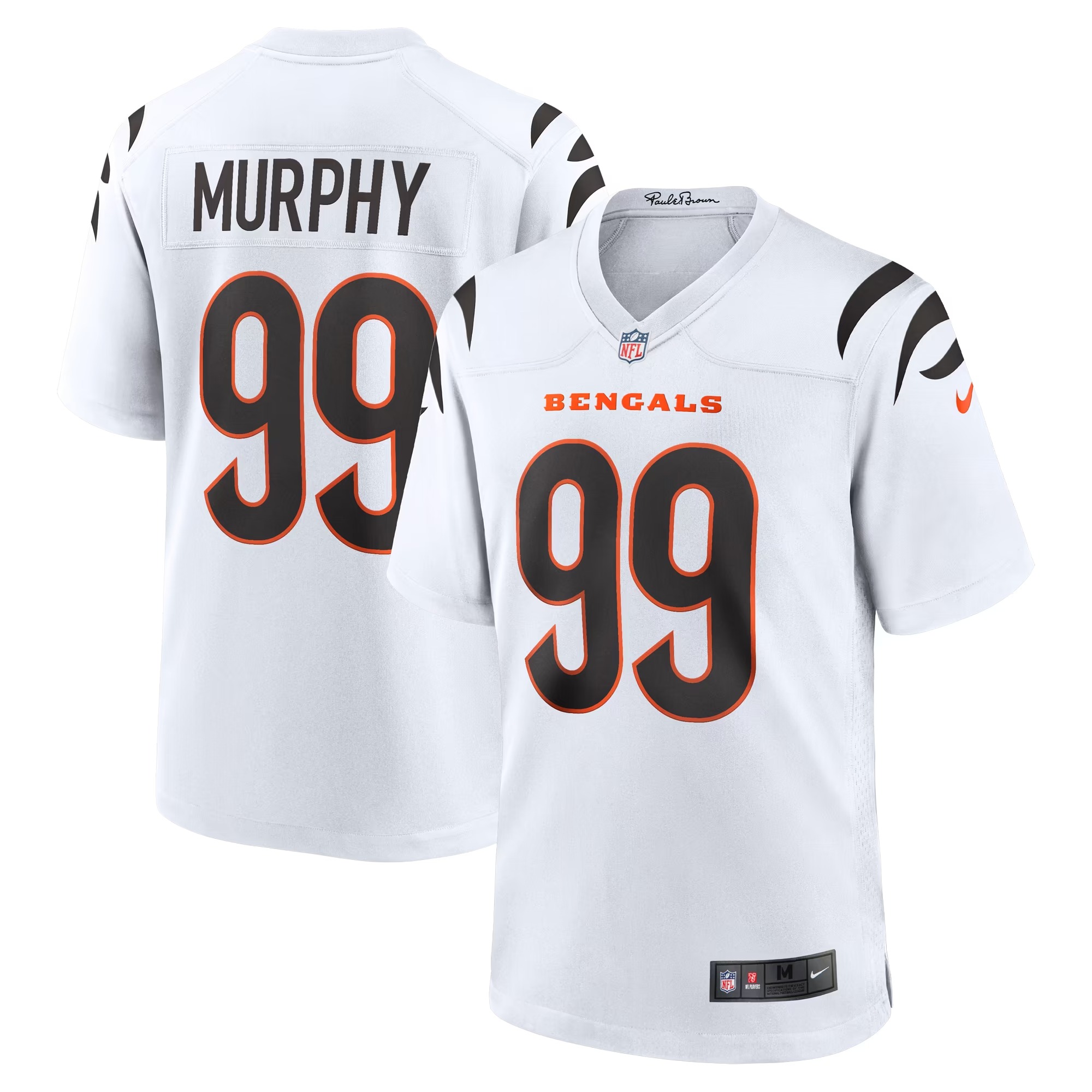 Hunk Wear - Myles Murphy Cincinnati Bengals Nike Team Game Jersey - White