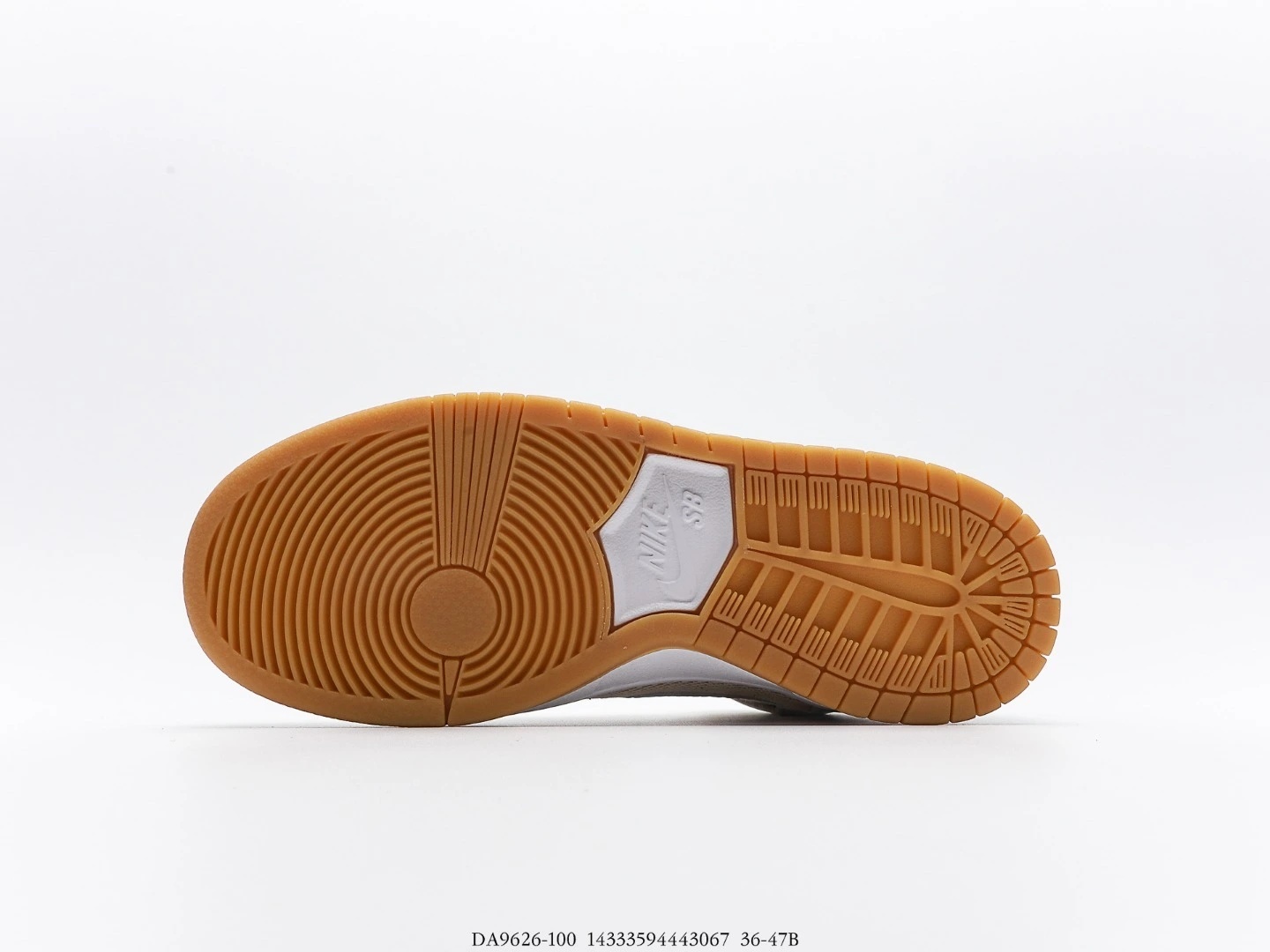 Nike SB Dunk High Top Sneakers Beige Textile Gum Sole DA9626-100