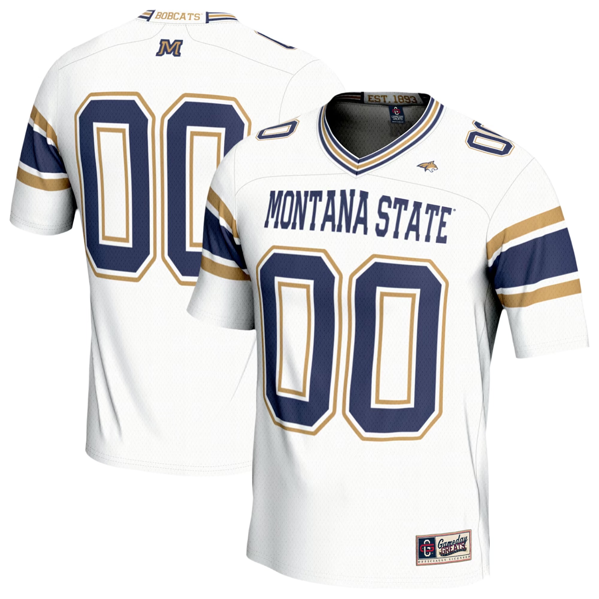 Hunk Wear - Montana State Bobcats GameDay Greats Youth Lightweight Football Fashion Jersey - White