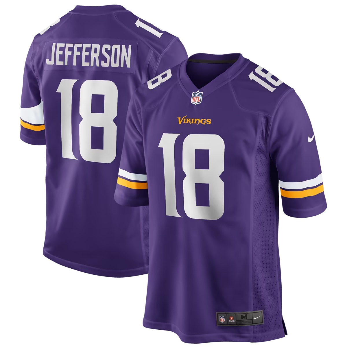 Hunk Wear - Justin Jefferson Minnesota Vikings Nike Player Game Jersey - Purple