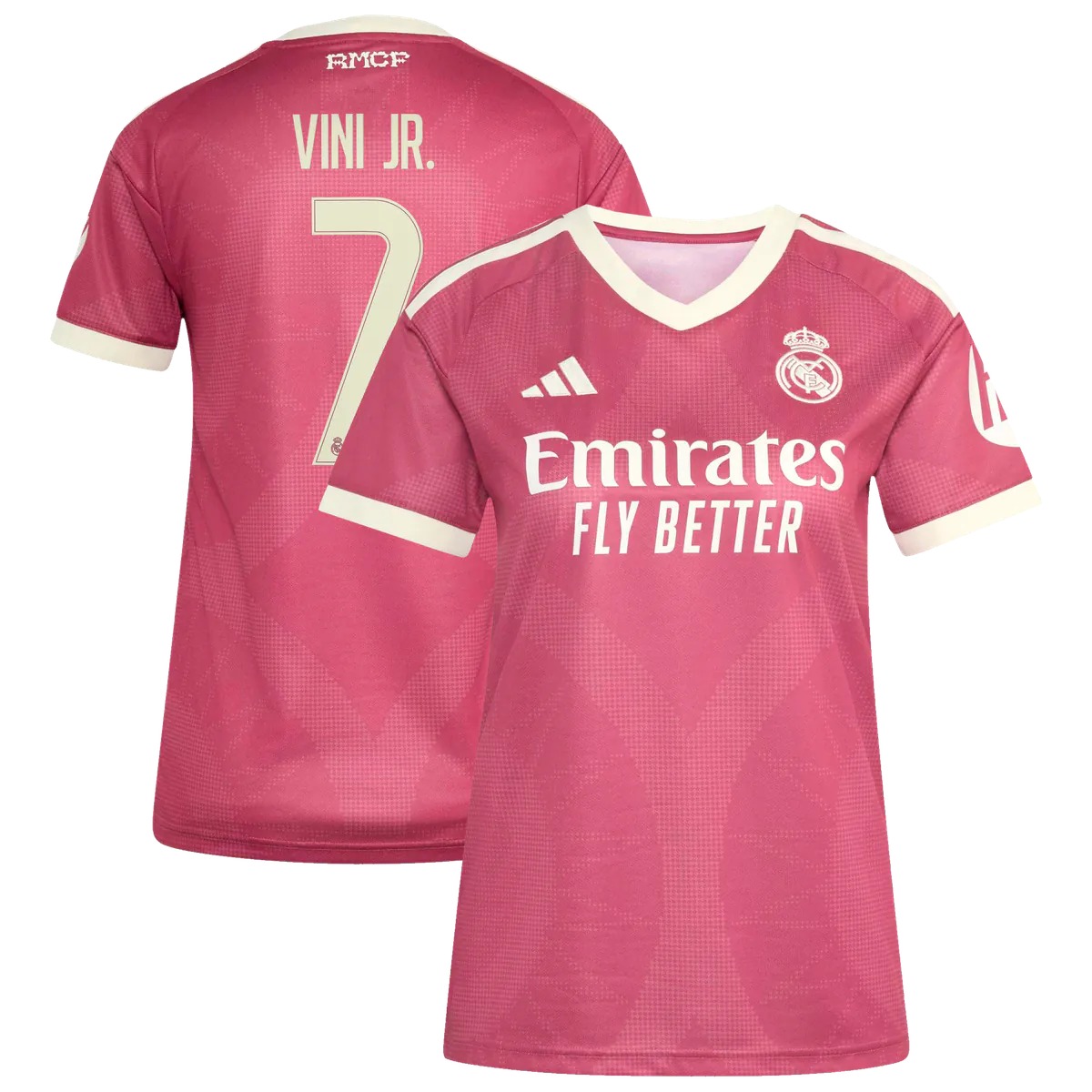 Hunk Wear - Vini Jr. Real Madrid adidas Women's 2026_27 Third Replica Jersey - Pink