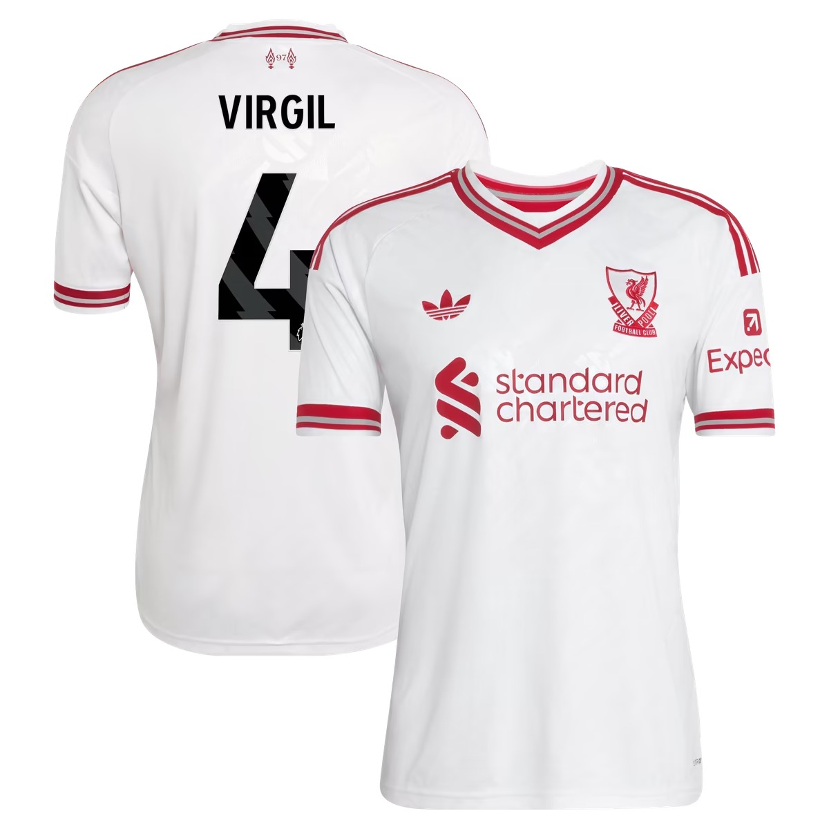 Hunk Wear - Virgil van Dijk Liverpool adidas 2026_27 Away Replica Jersey - White