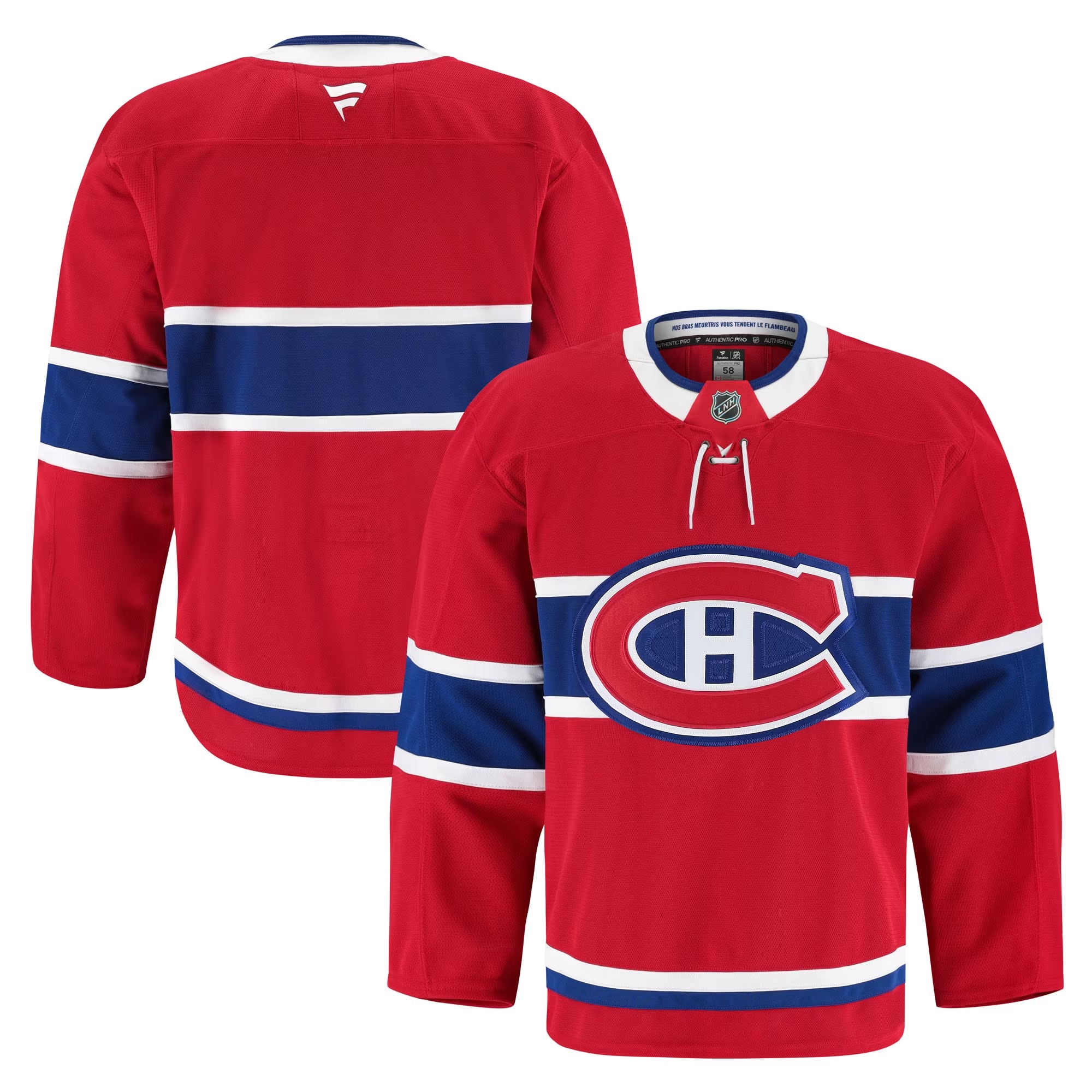 Hunk Wear - Montreal Canadiens Fanatics Home Authentic Pro Jersey - Red