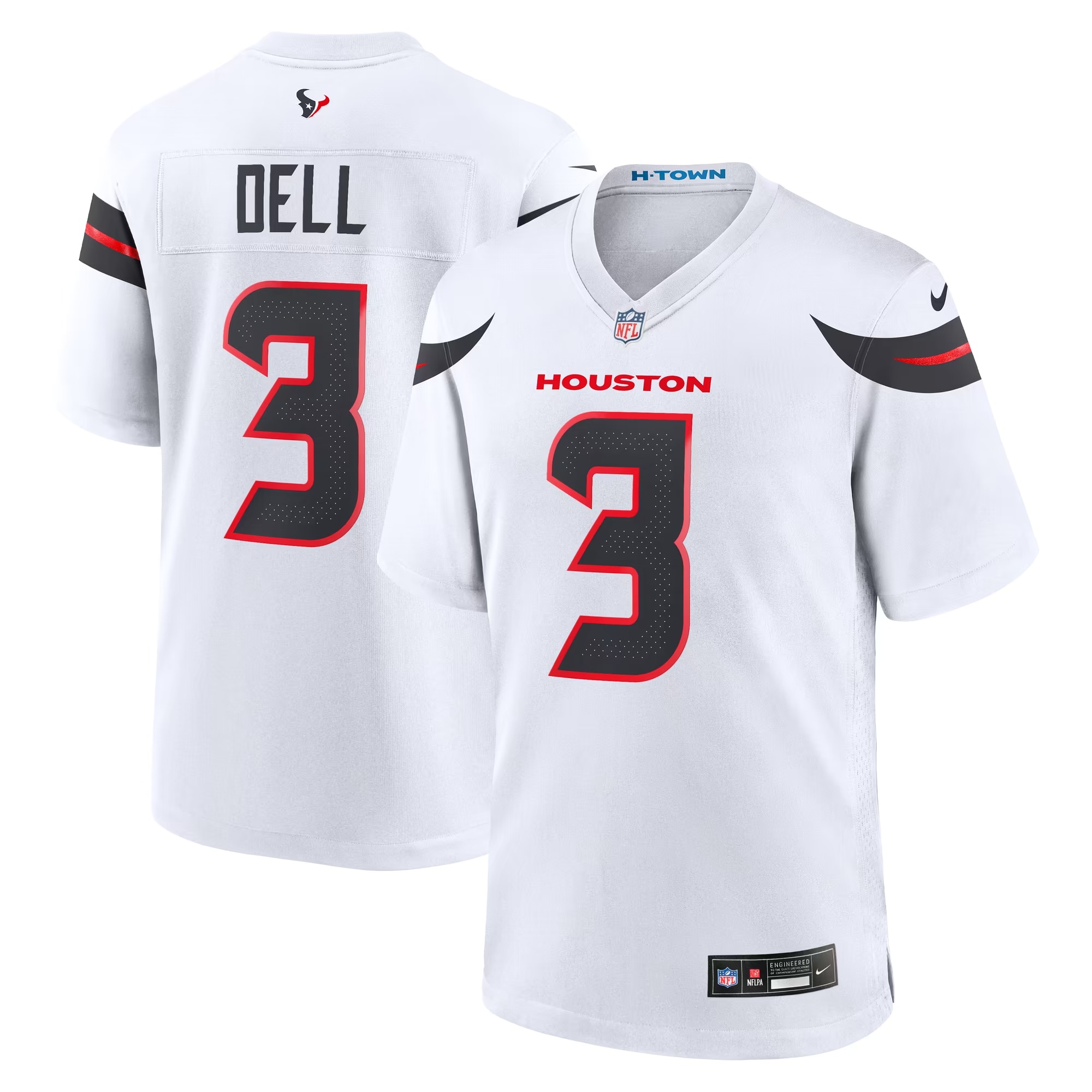 Hunk Wear - Tank Dell Houston Texans Nike Game Jersey - White