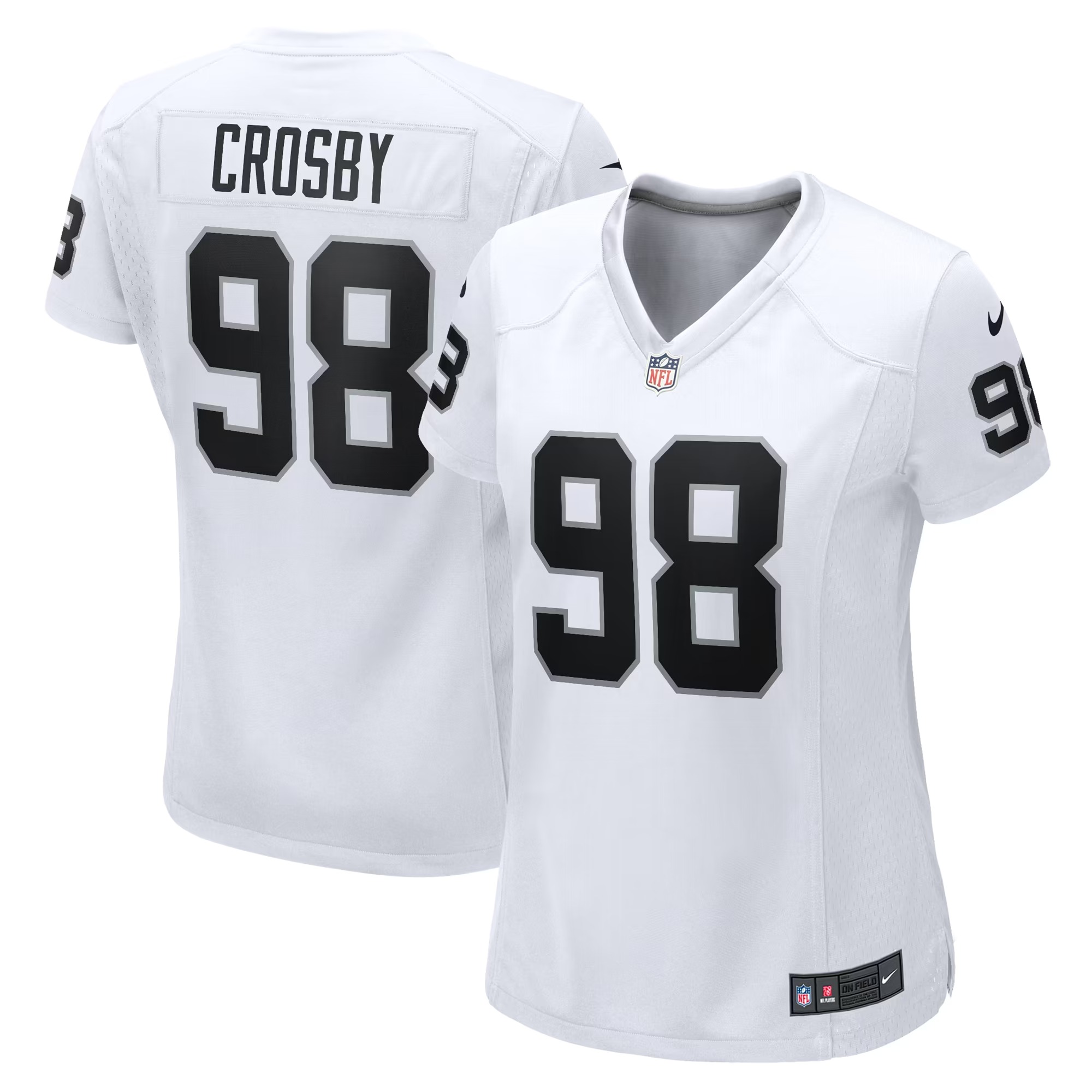 Hunk Wear - Maxx Crosby Las Vegas Raiders Nike Women's Game Jersey - White