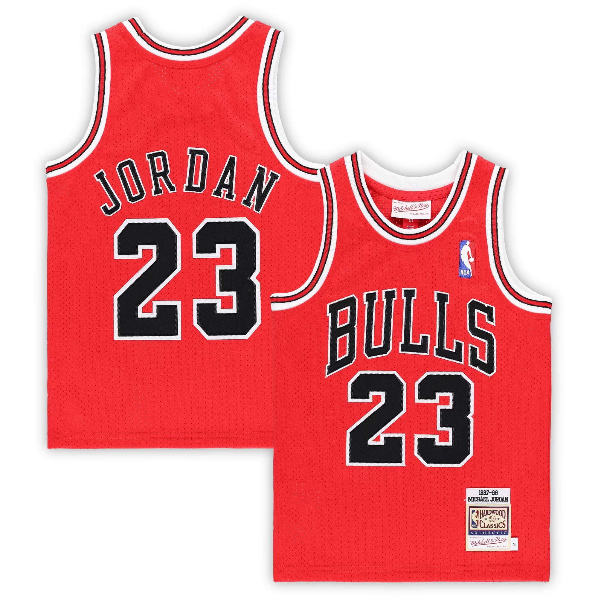 Hunk Wear - Michael Jordan Chicago Bulls Mitchell & Ness Preschool 1997_98 Hardwood Classics Authentic Jersey - Red