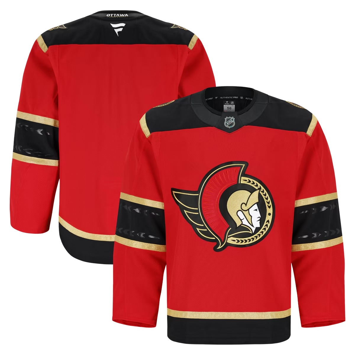 Hunk Wear - Ottawa Senators Fanatics Alternate Authentic Pro Jersey - Red