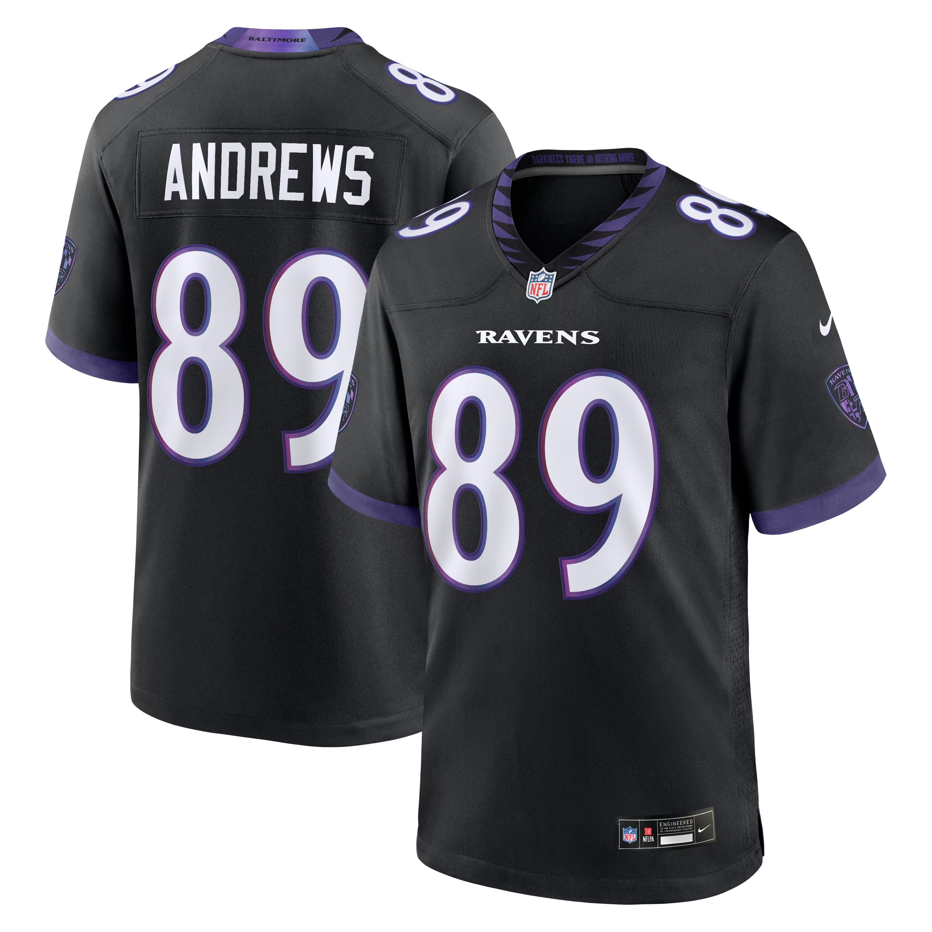 Hunk Wear - Mark Andrews Baltimore Ravens Nike Alternate Game Jersey - Black