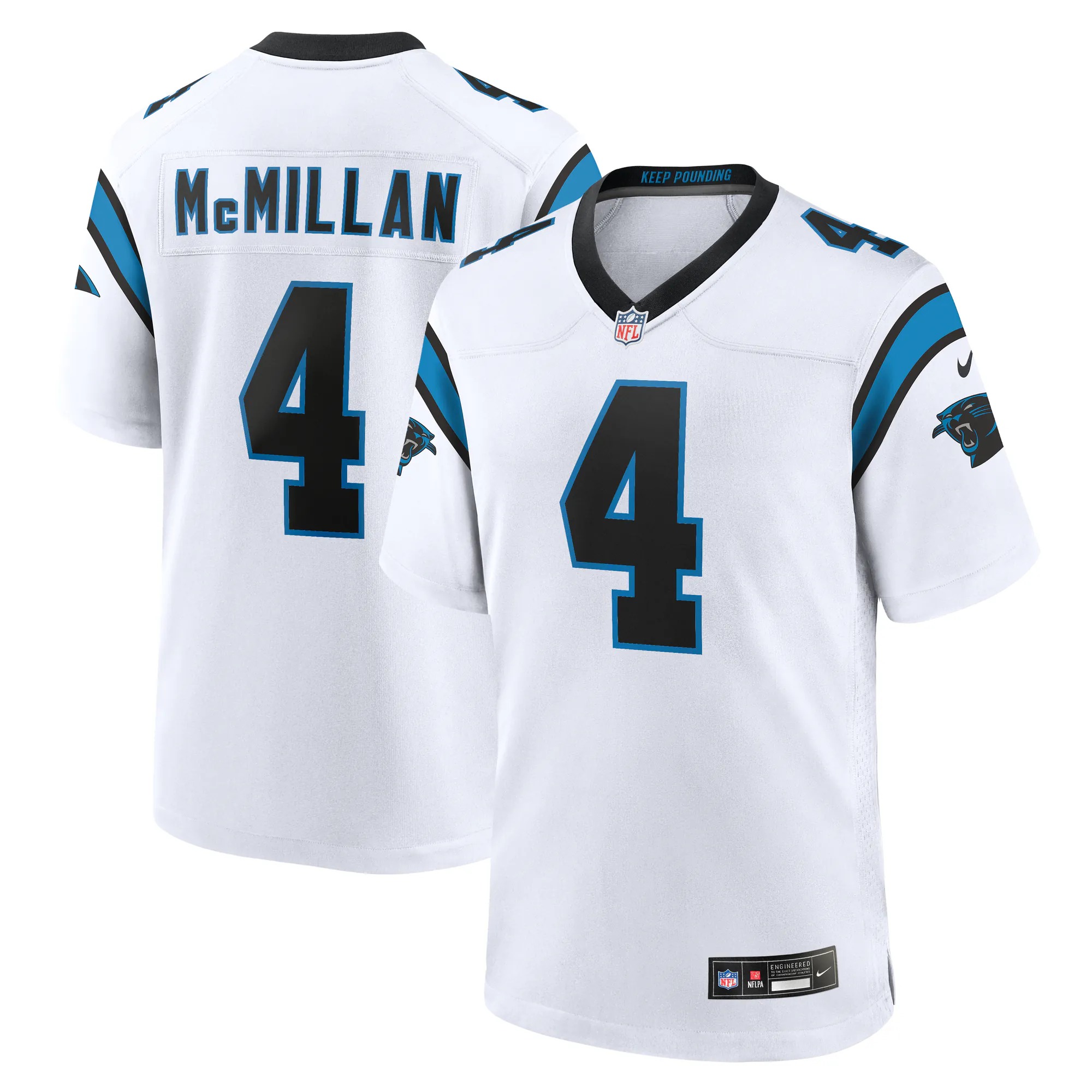Hunk Wear - Tetairoa McMillan Carolina Panthers Nike Game Jersey - White
