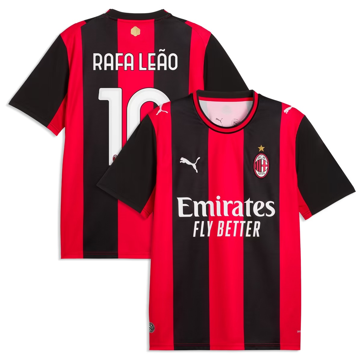 Hunk Wear - Rafael Leão AC Milan Puma 2026_27 Home Replica Jersey - Black_Red