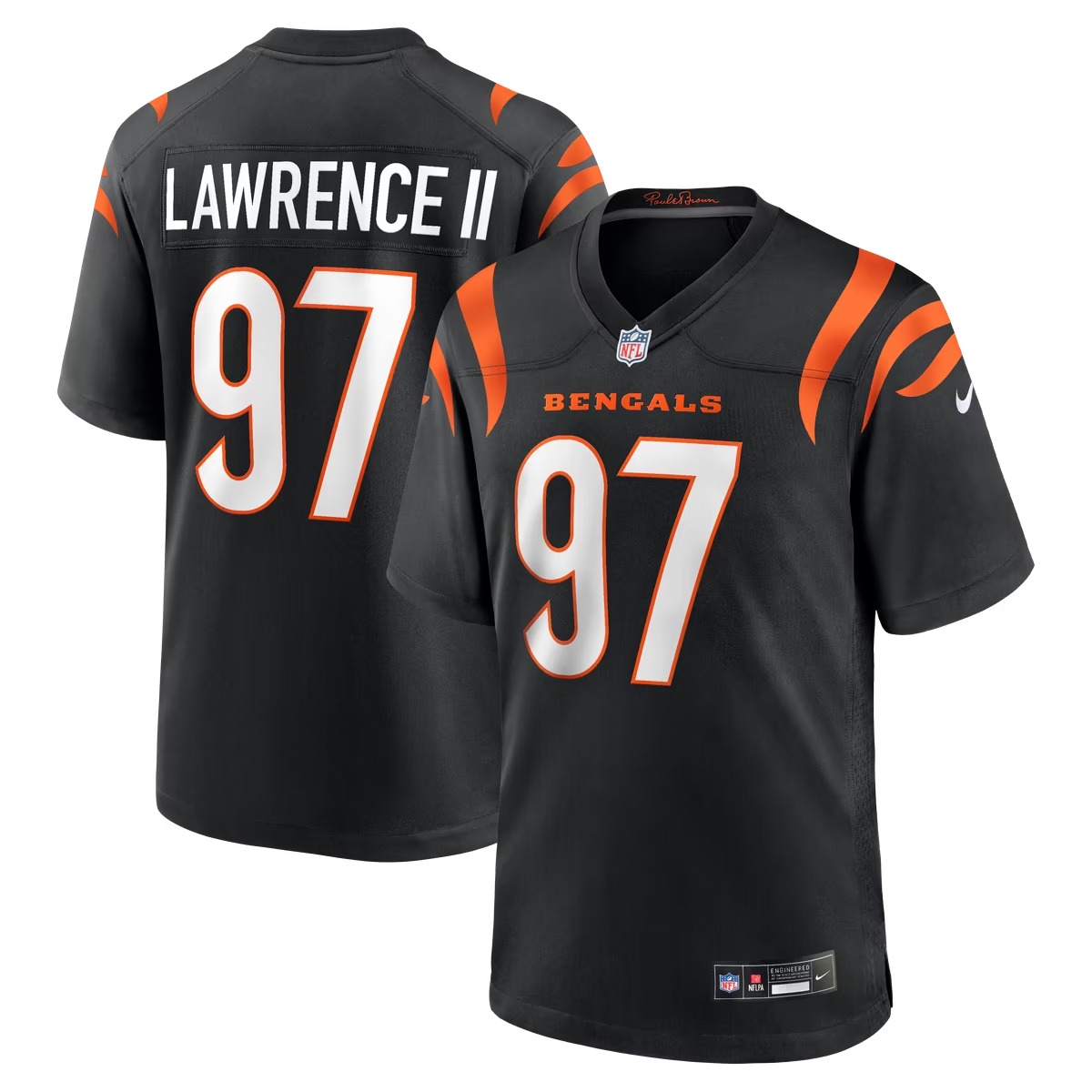 Hunk Wear - Dexter Lawrence II Cincinnati Bengals Nike Game Jersey - Black