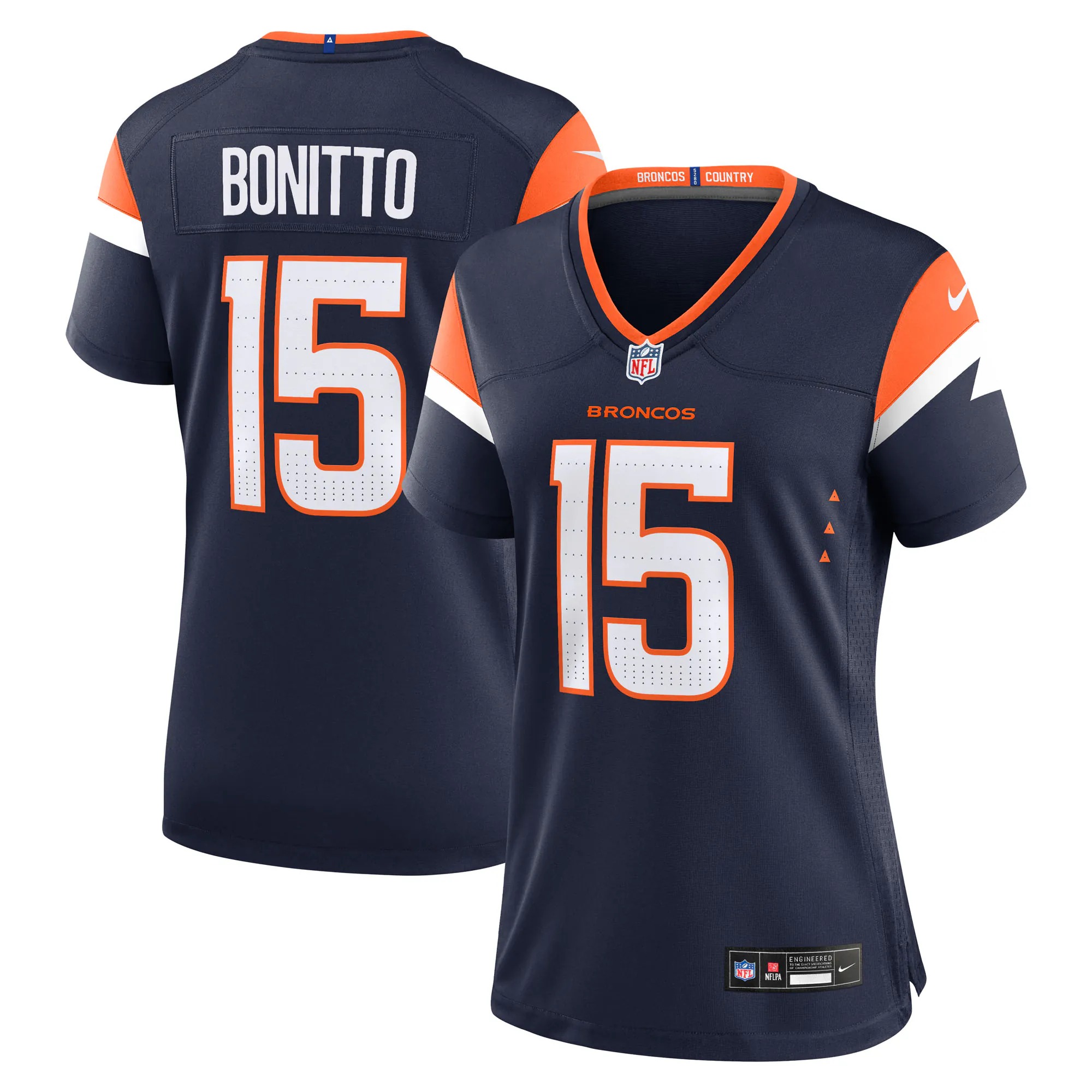Hunk Wear - Nik Bonitto Denver Broncos Nike Women's Alternate Game Jersey - Navy
