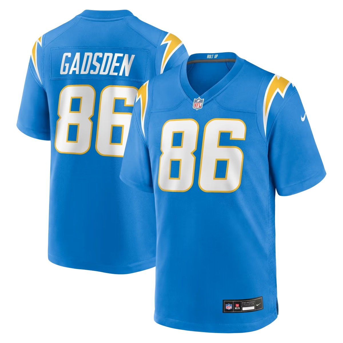 Hunk Wear - Oronde Gadsden Los Angeles Chargers Nike Team Game Jersey - Powder Blue