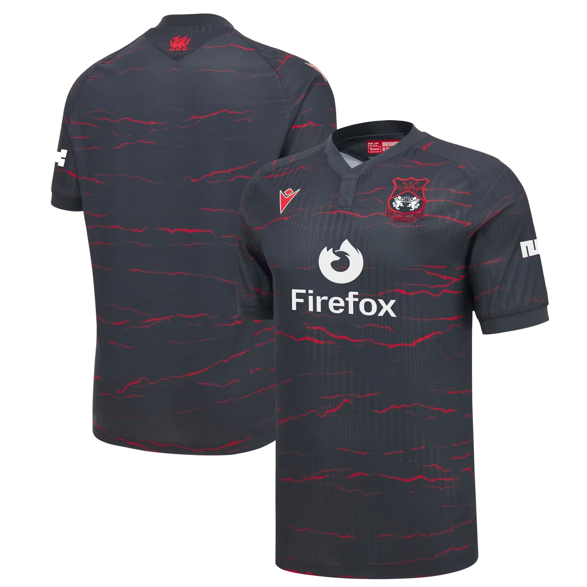 Hunk Wear - Wrexham Macron Youth 2026_27 Away Replica Jersey - Charcoal