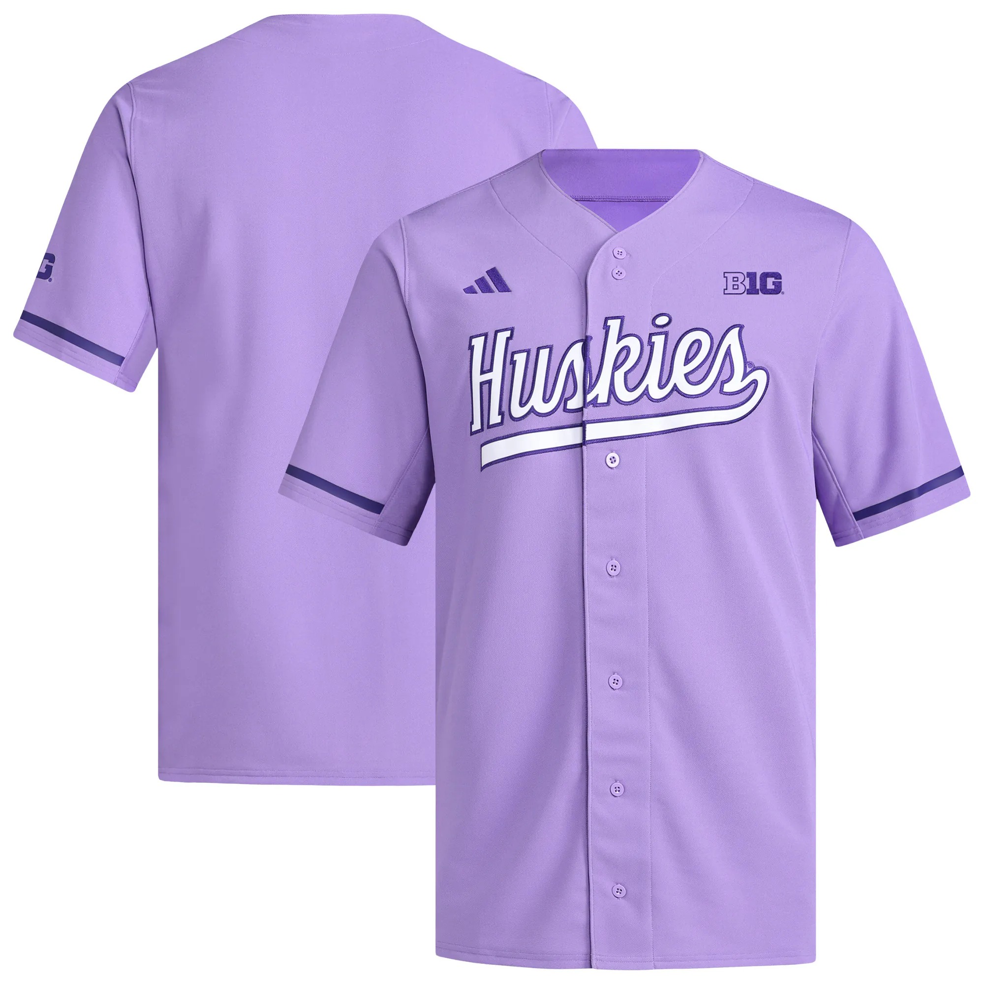 Hunk Wear - Washington Huskies adidas Replica Baseball Jersey - Purple