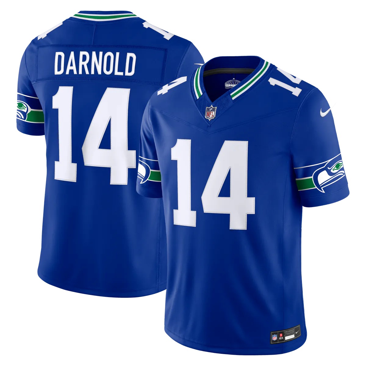 Hunk Wear - Sam Darnold Seattle Seahawks Nike Alternate Vapor F.U.S.E. Stitched Limited Jersey - Royal