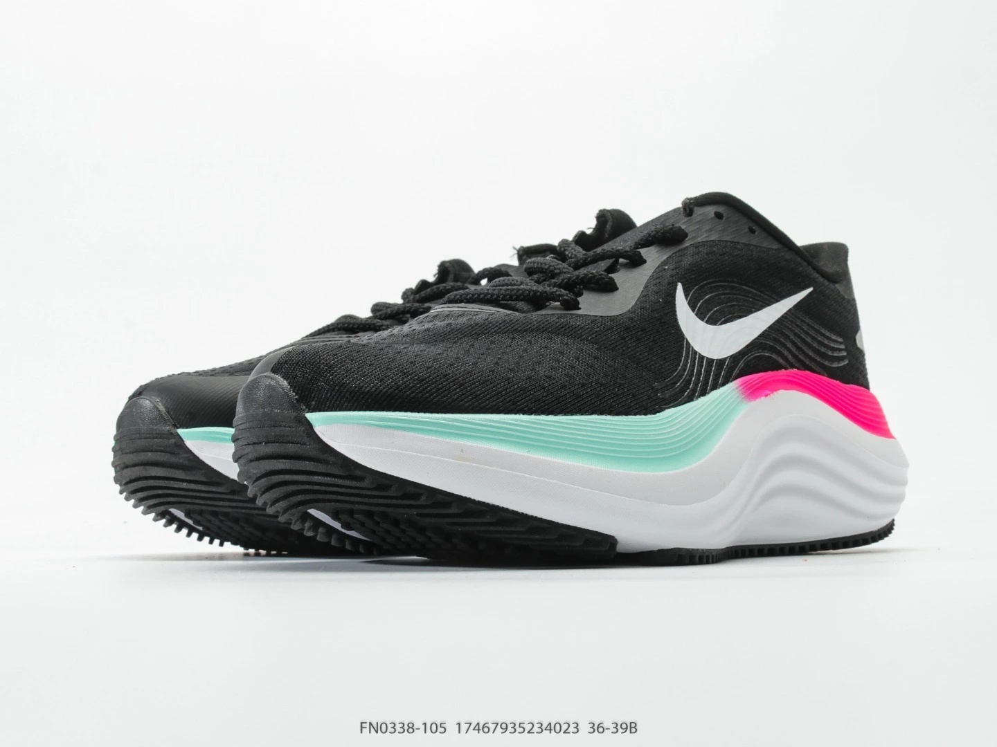 Nike Running Shoes Black White Pink Teal FN0338-105
