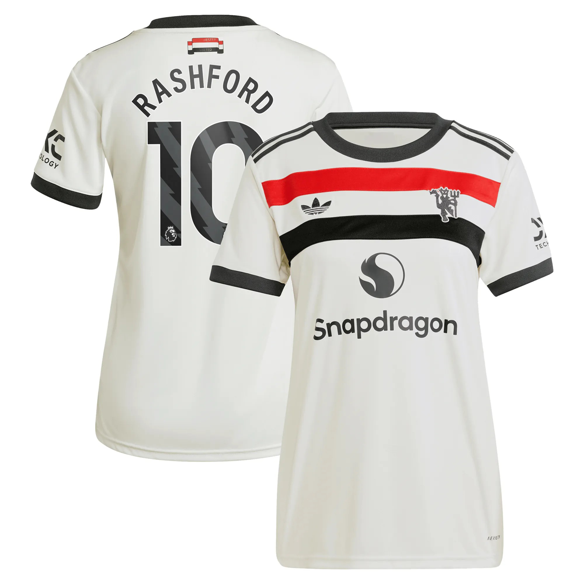Hunk Wear - Marcus Rashford Manchester United adidas Originals Women's 2024_25 Third Replica Jersey - Cream