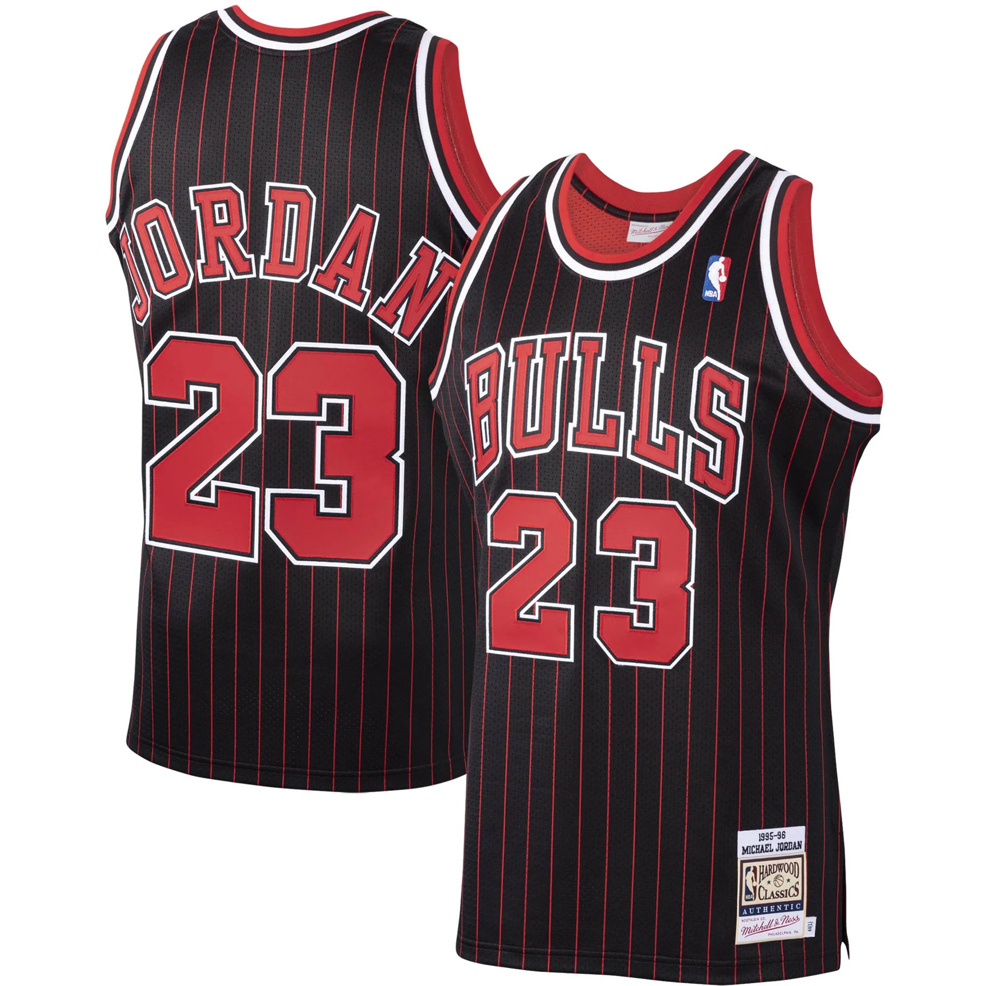 Hunk Wear - Michael Jordan Chicago Bulls Mitchell & Ness 1995_96 Hardwood Classics Authentic Jersey - Black