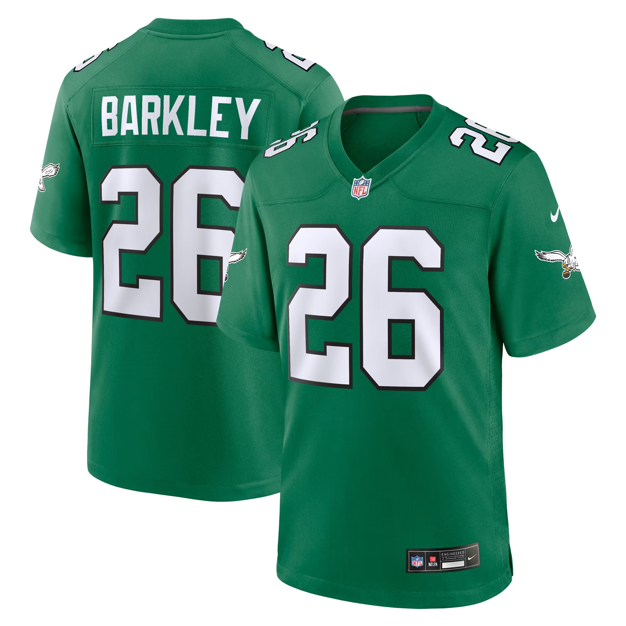 Hunk Wear - Saquon Barkley Philadelphia Eagles Nike Alternate Game Jersey - Kelly Green
