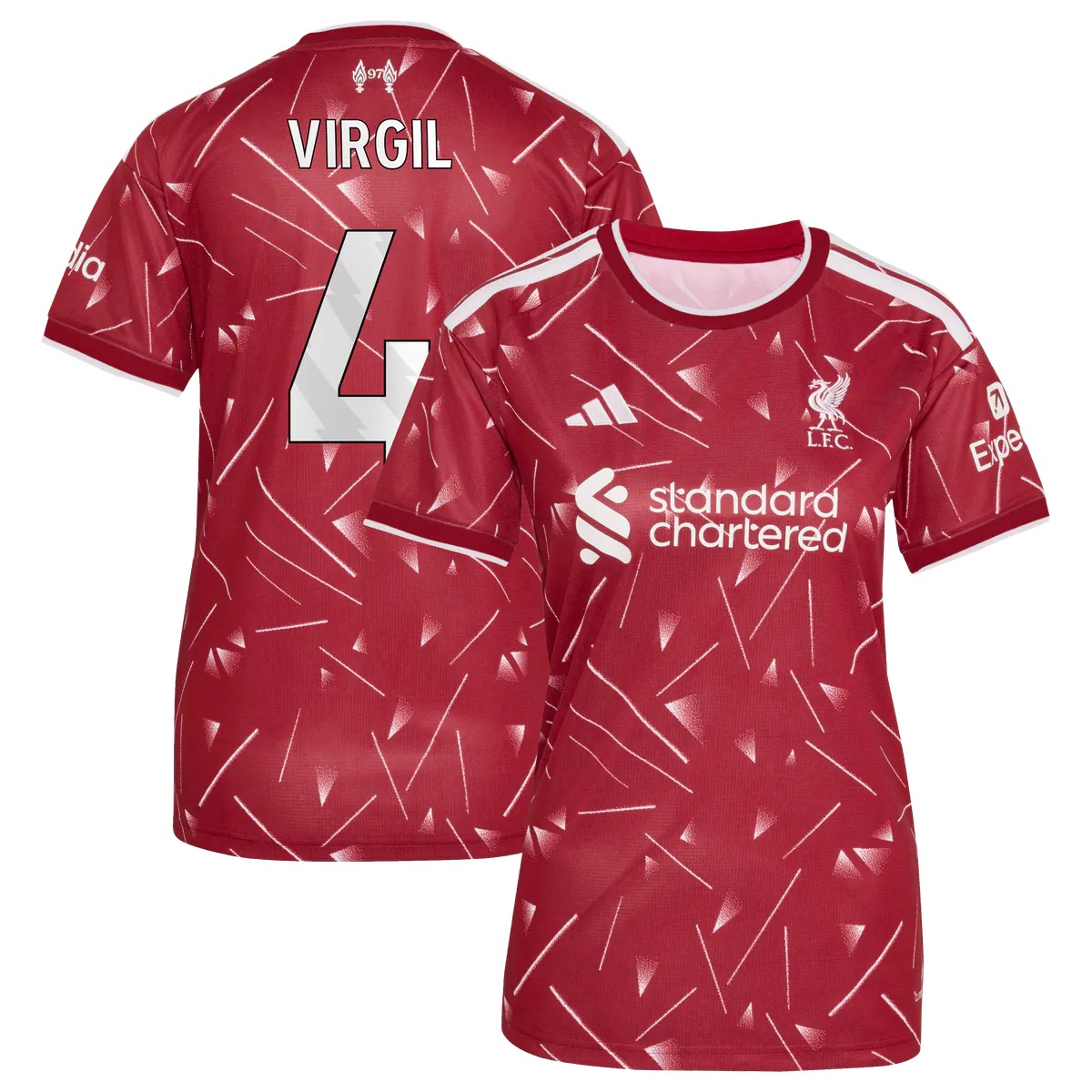 Hunk Wear - Virgil van Dijk Liverpool adidas Women's 2026_27 Home Replica Jersey - Red