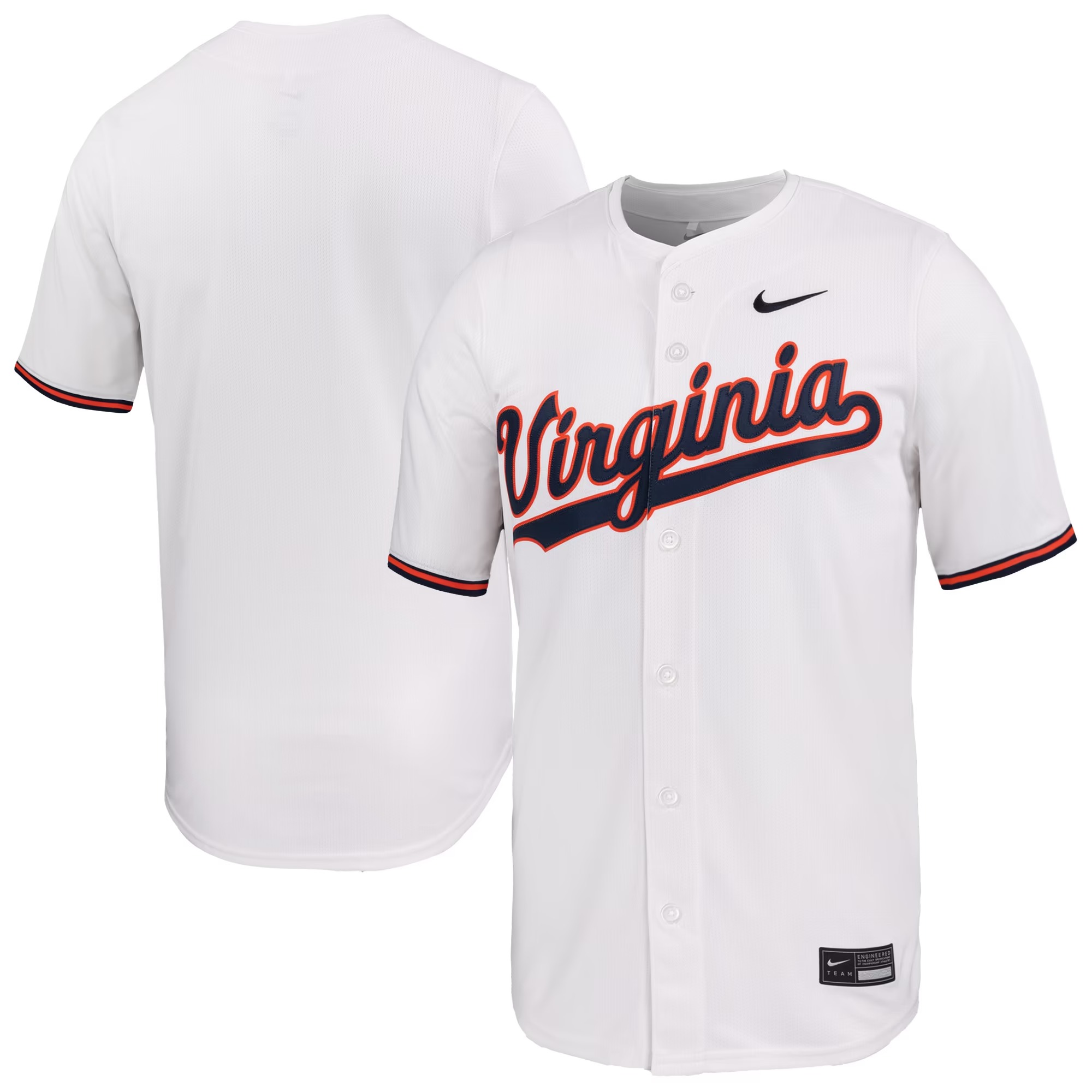 Hunk Wear - Virginia Cavaliers Nike Limited Baseball Jersey - White