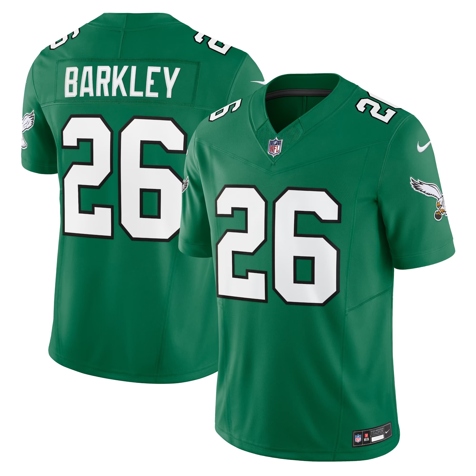 Hunk Wear - Saquon Barkley Philadelphia Eagles Nike Alternate Vapor F.U.S.E. Limited Jersey - Kelly Green