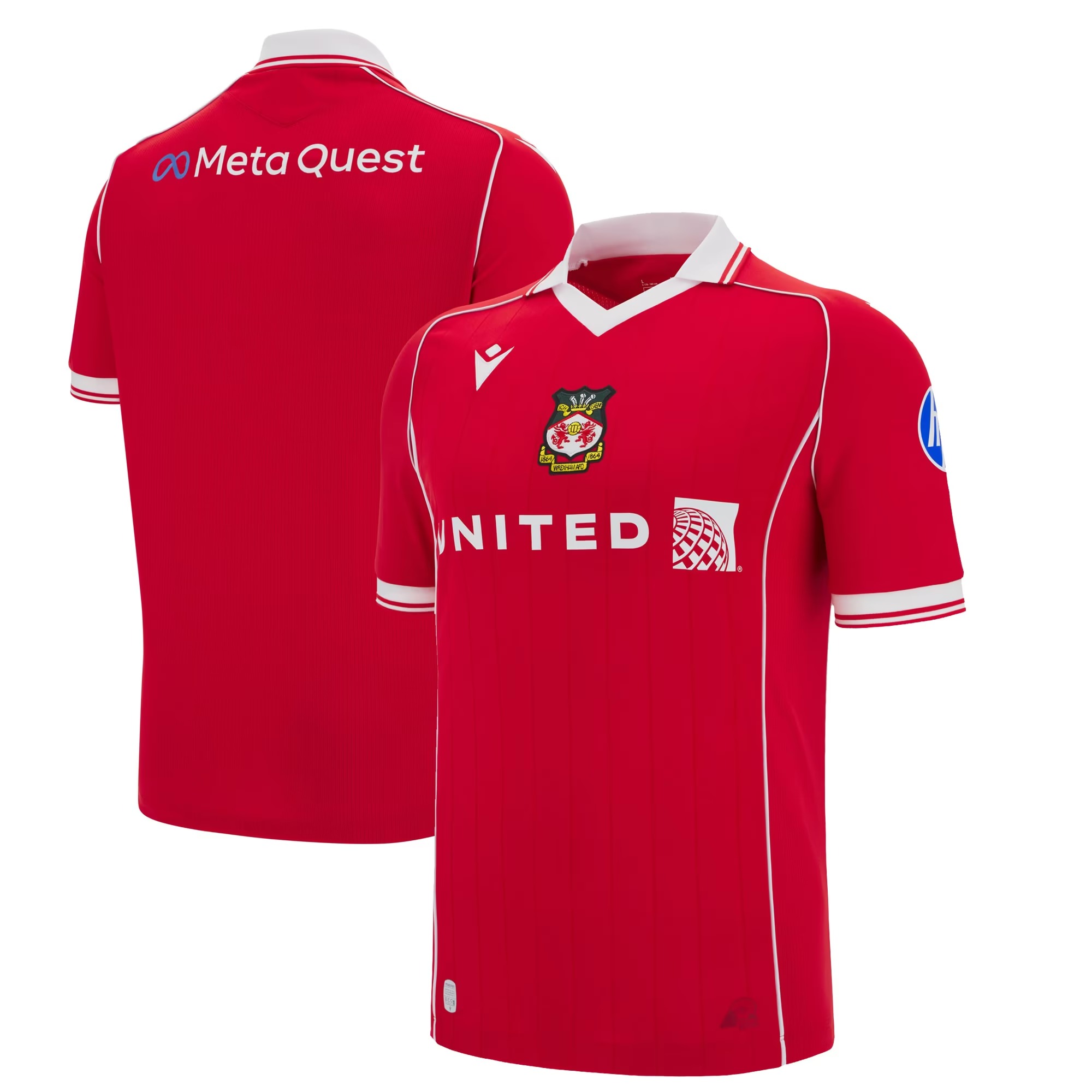 Hunk Wear - Macron Wrexham Red 2025_26 Home Replica Jersey