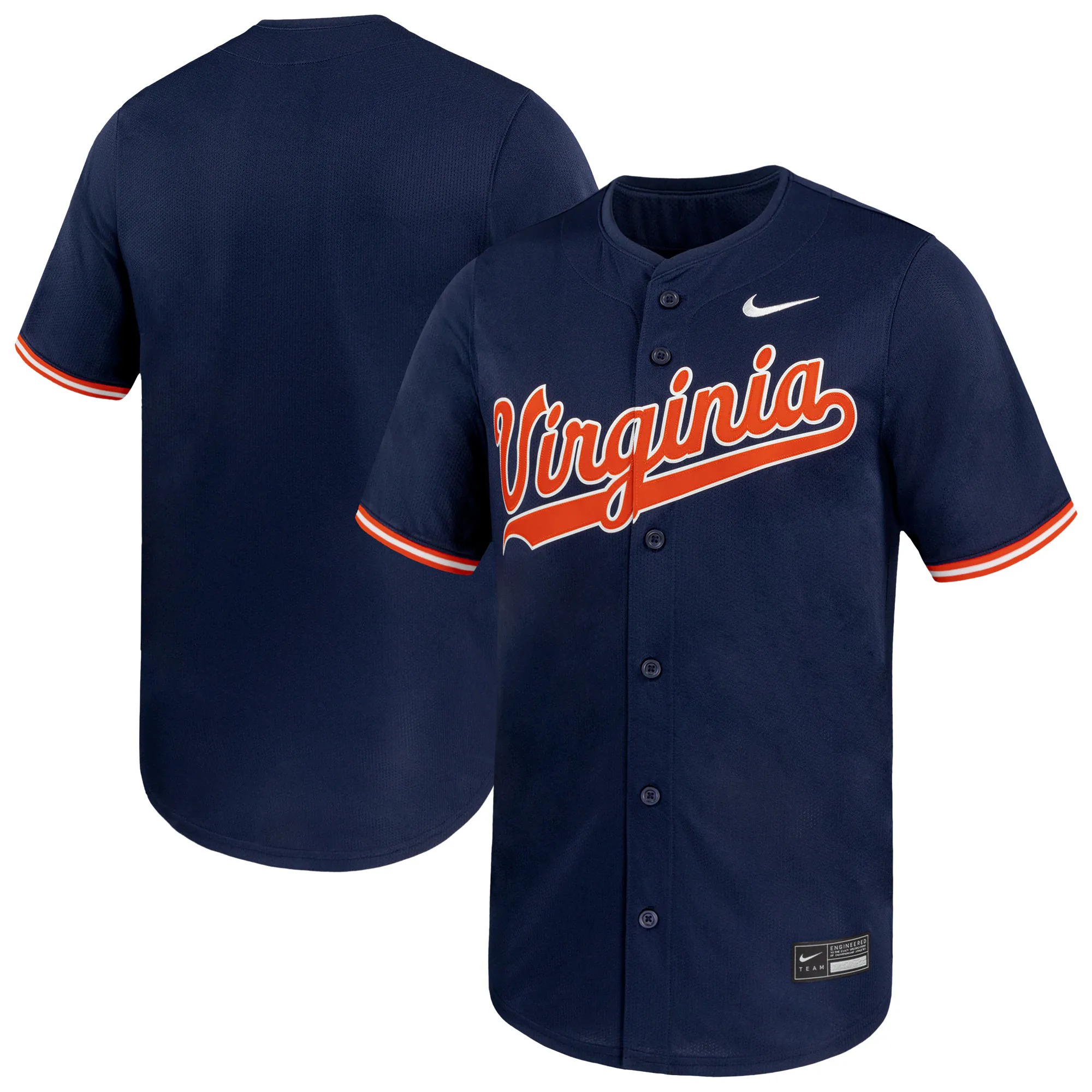 Hunk Wear - Virginia Cavaliers Nike Limited Baseball Jersey - Navy
